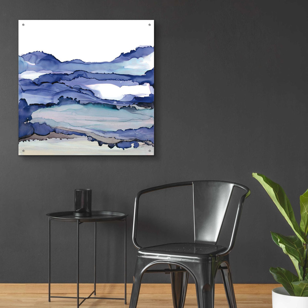 Bluescape II by Chris Paschke - 36x36 acrylic wall art in a room