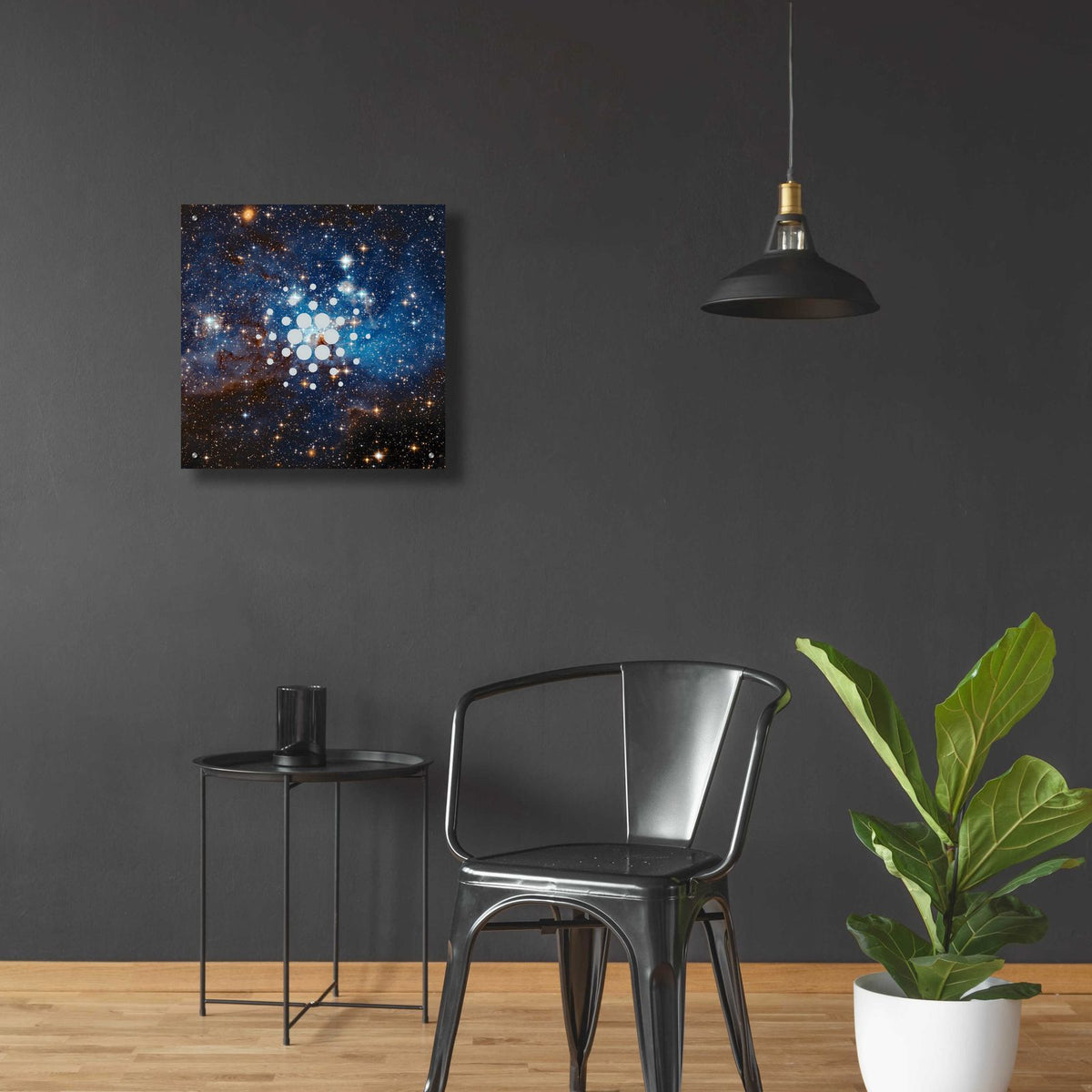 Bluescape VI by Chris Paschke - 24x24 acrylic wall art in a room
