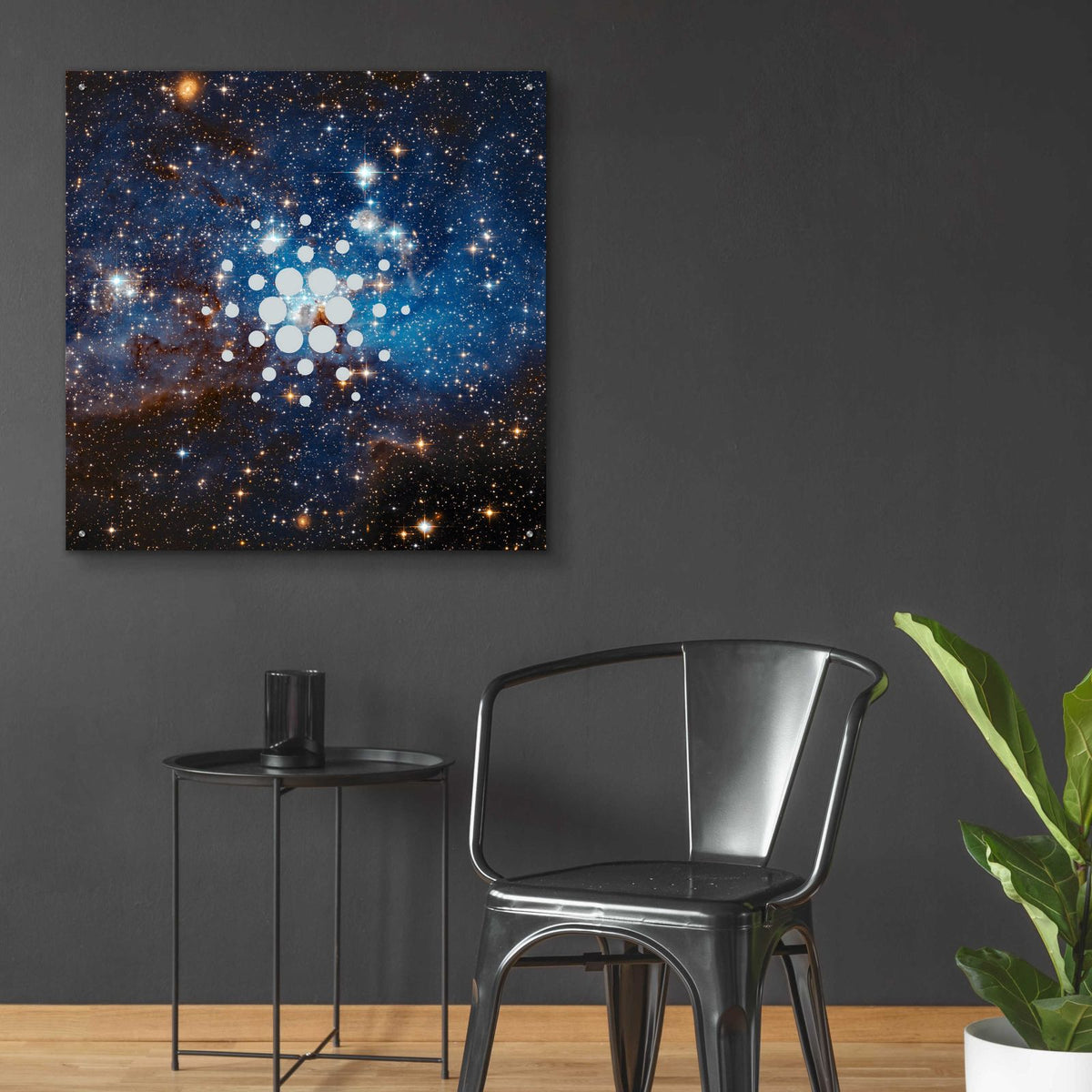 Bluescape VI by Chris Paschke - 36x36 acrylic wall art in a room