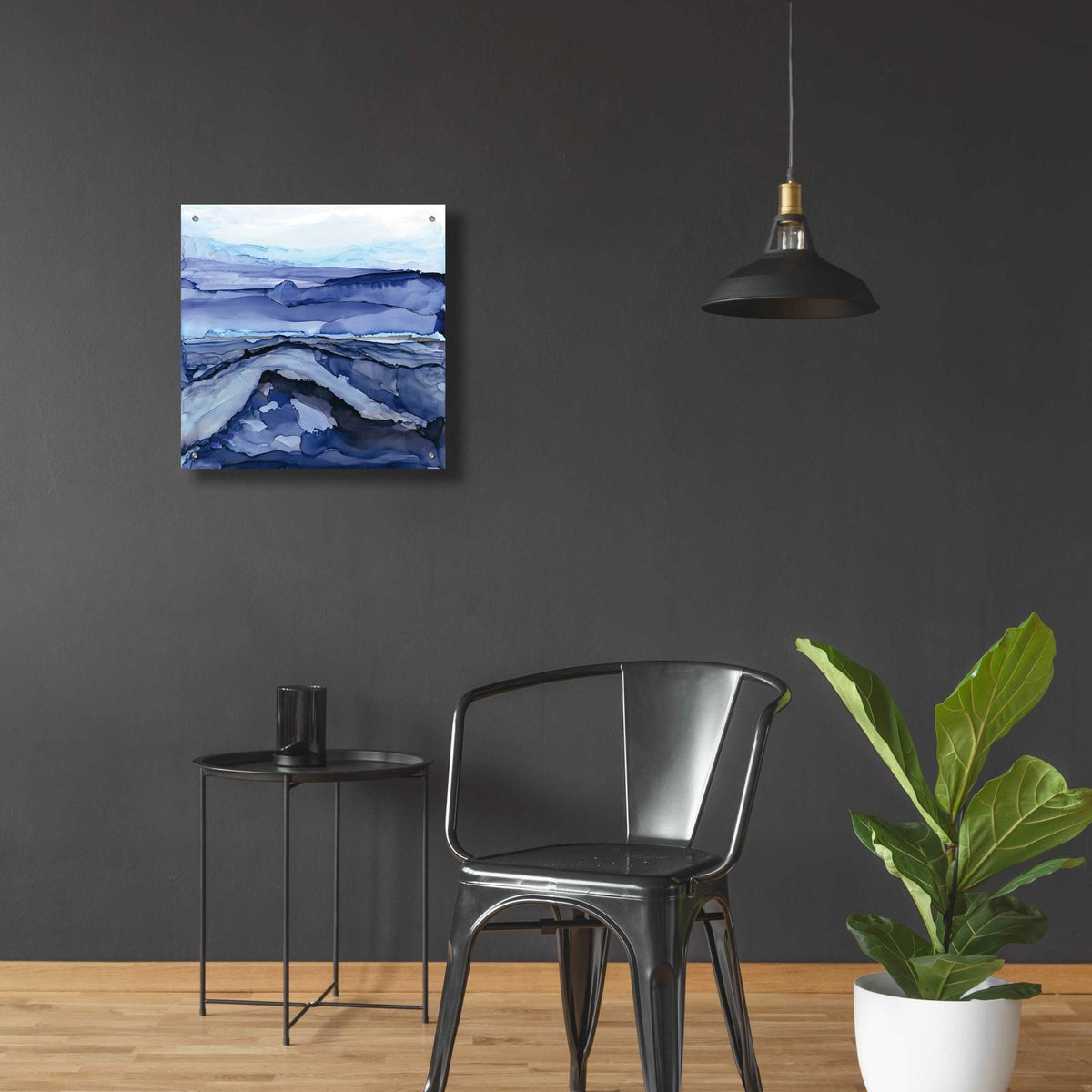 Bluescape V by Chris Paschke - 24x24 acrylic wall art in a room