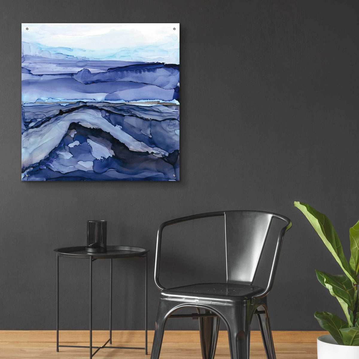 Bluescape V by Chris Paschke - 36x36 acrylic wall art in a room