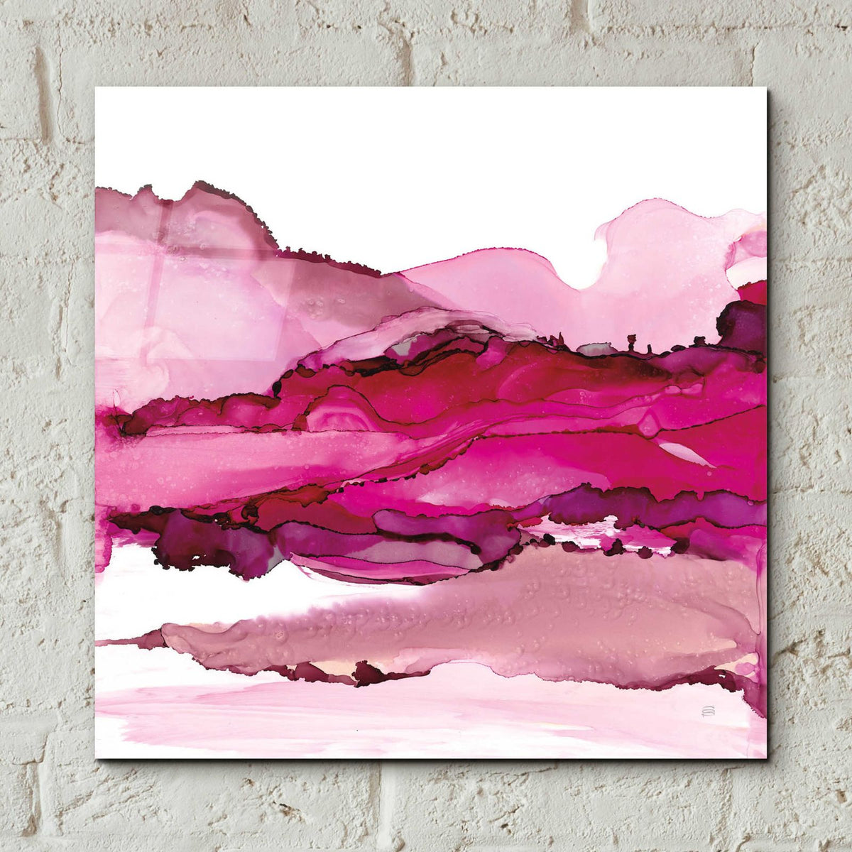 Pinkscape I by Chris Paschke - 12x12 acrylic wall art in a room