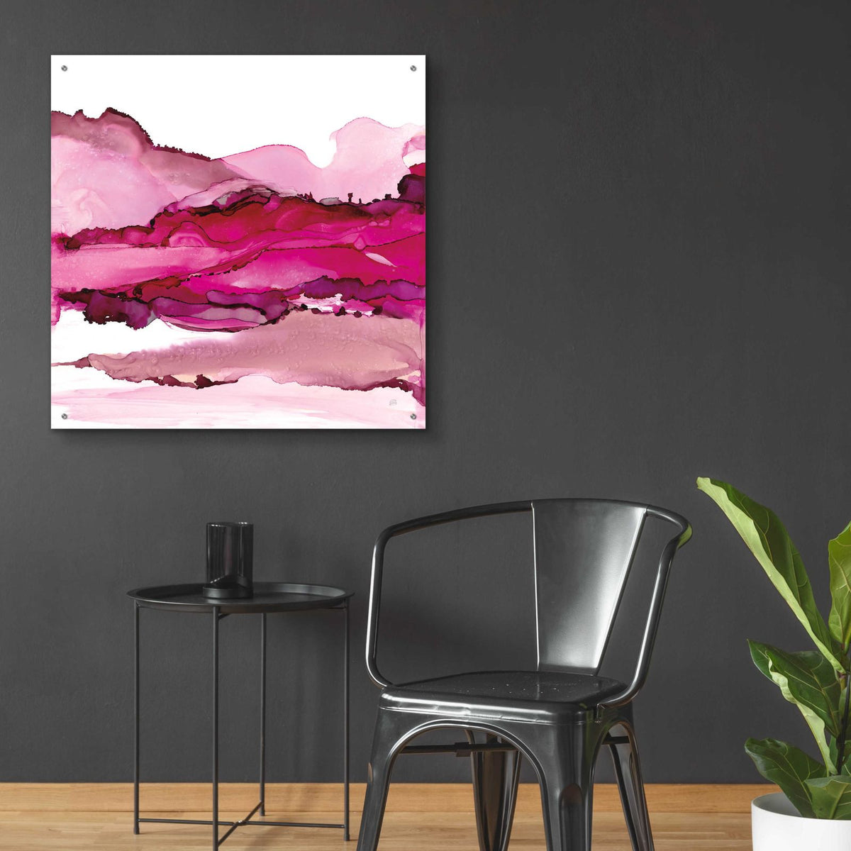 Pinkscape I by Chris Paschke - 36x36 acrylic wall art in a room