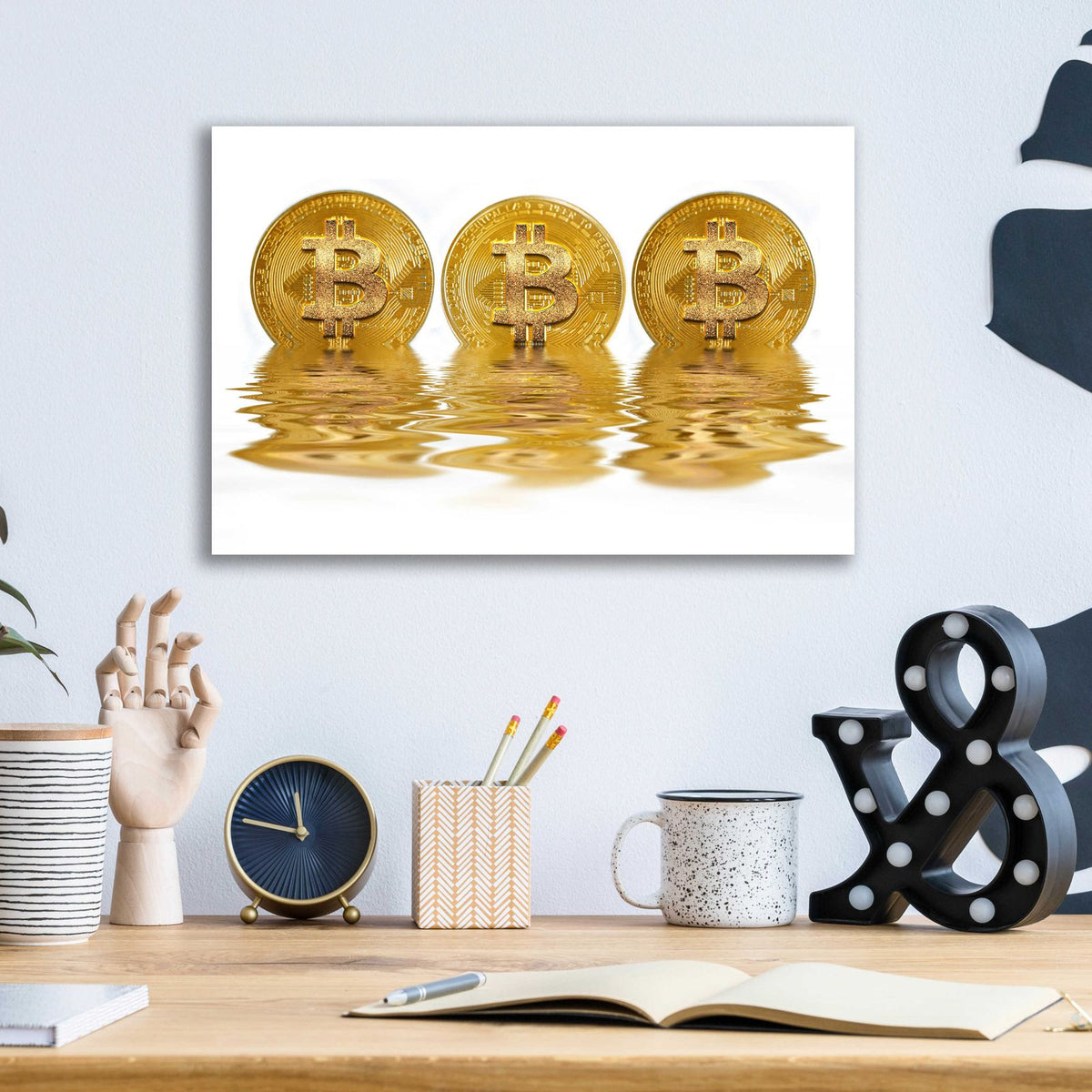 Liquid Gold by Andrea Haase - 16x12 acrylic wall art in a room