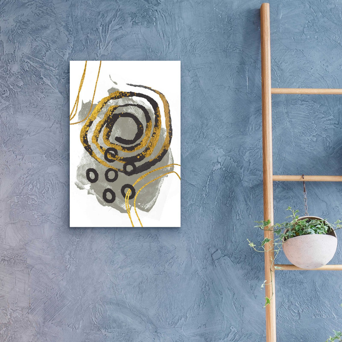 Gold Meets Neutrals Vi by Andrea Haase - 16x24 acrylic wall art in a room
