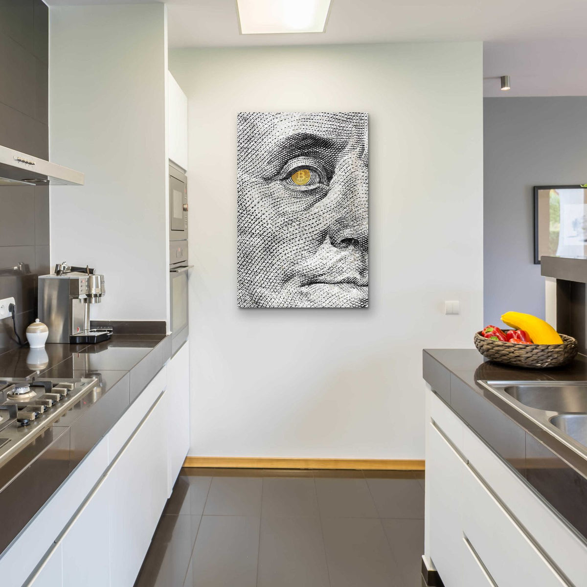 Money Rules The World by Andrea Haase - 24x36 acrylic wall art in a room