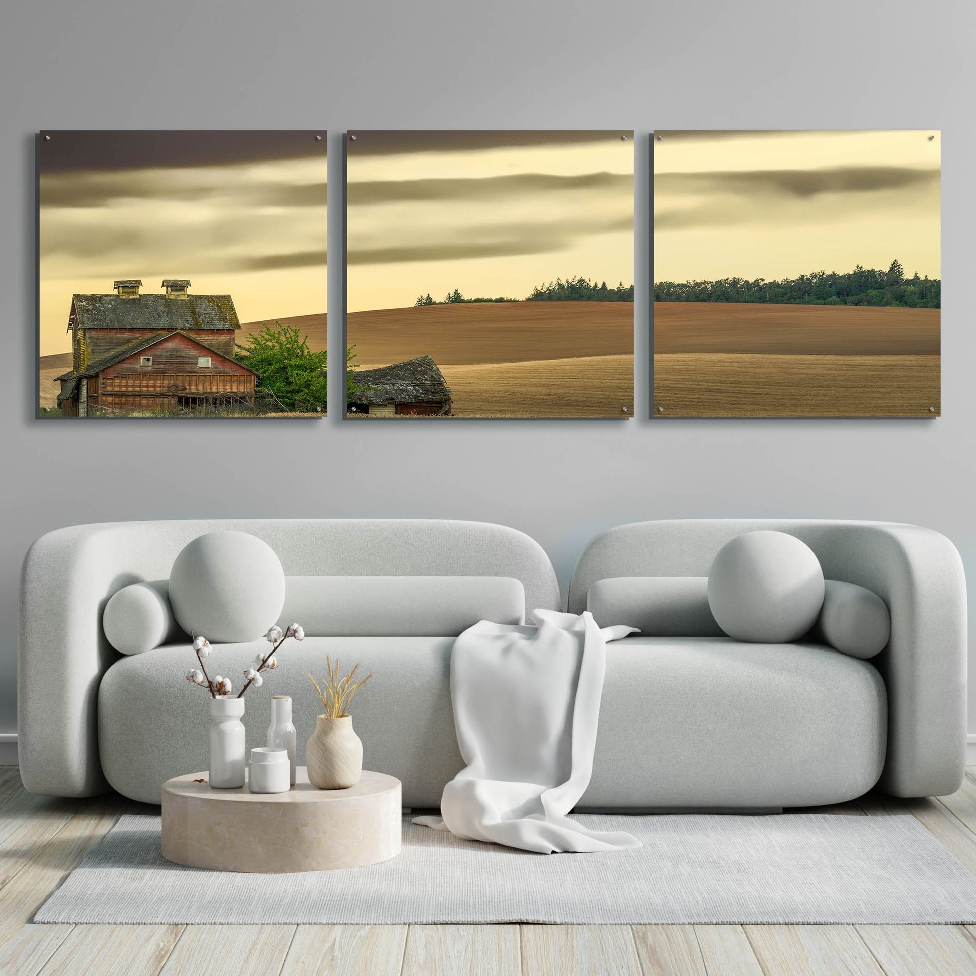 Epic Art 'Abandoned' by Don Schwartz, Acrylic Glass Wall Art, 3 Piece Set,108x36