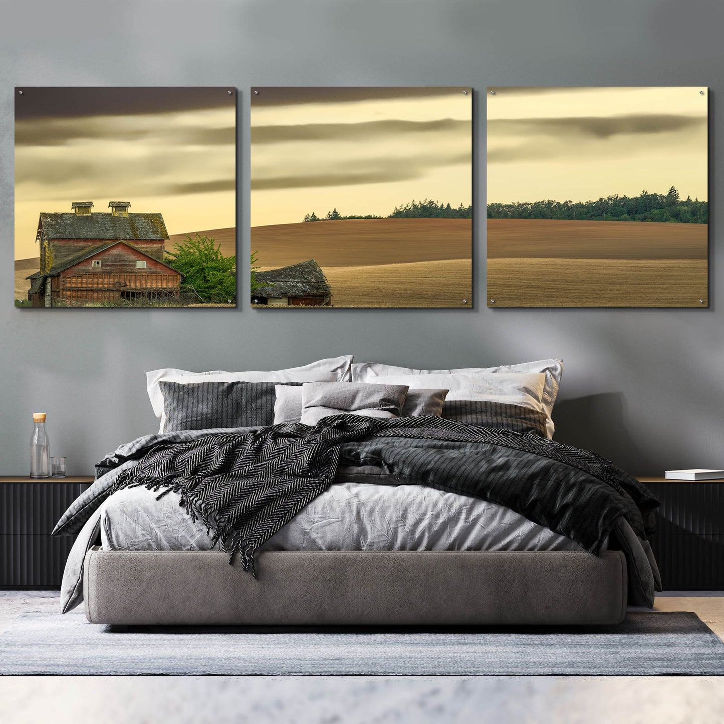 Epic Art 'Abandoned' by Don Schwartz, Acrylic Glass Wall Art, 3 Piece Set,108x36