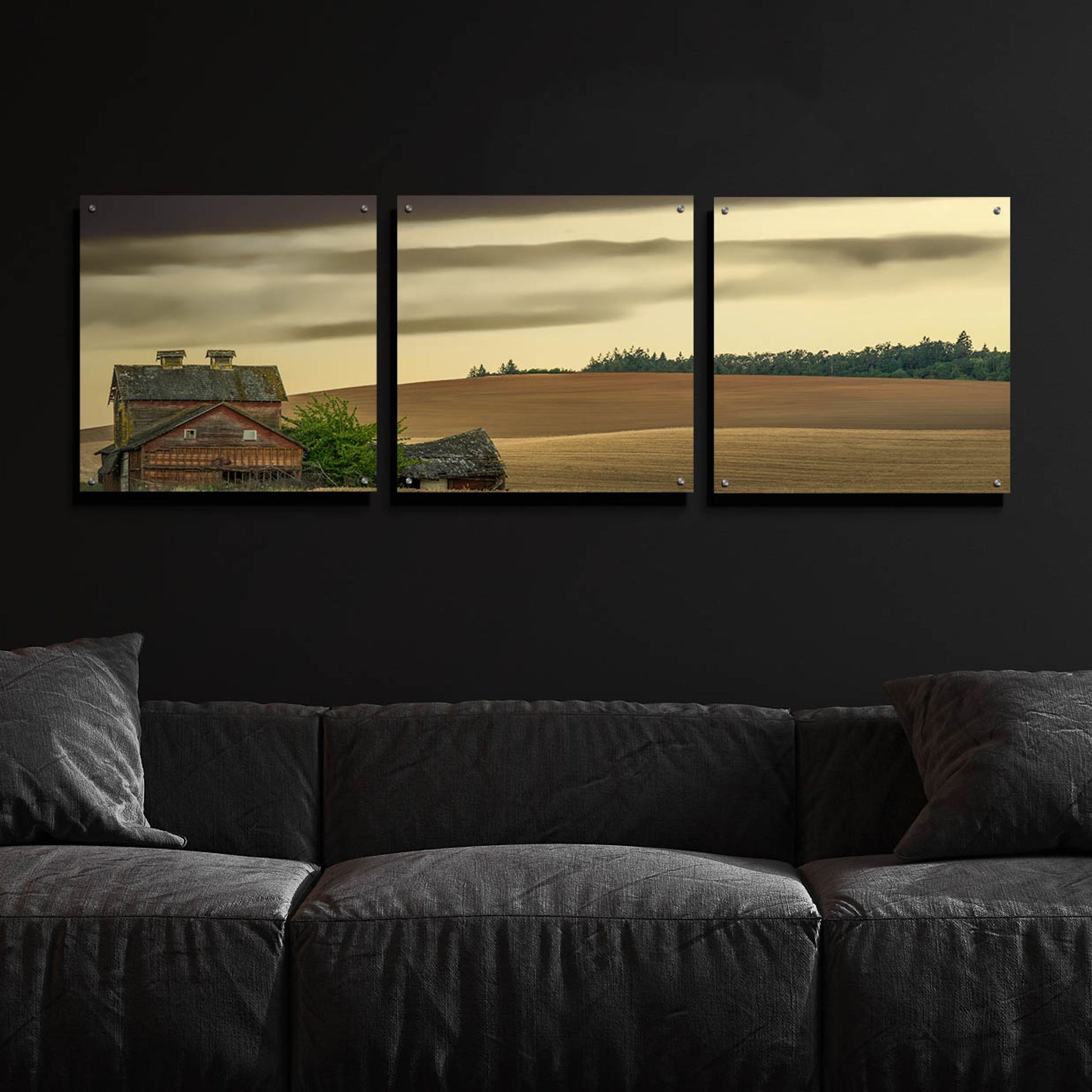 Epic Art 'Abandoned' by Don Schwartz, Acrylic Glass Wall Art, 3 Piece Set,72x24