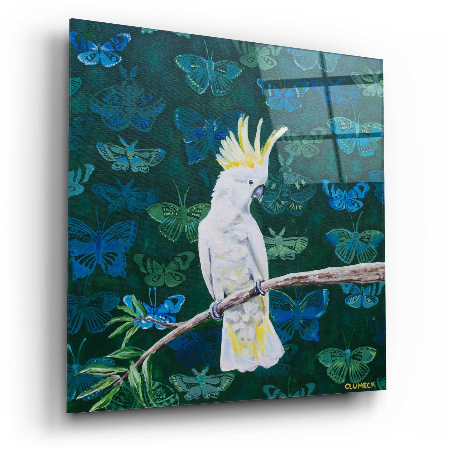 Epic Art 'Yellow Crested by Alana Clumeck Acrylic Glass Wall Art,12x12