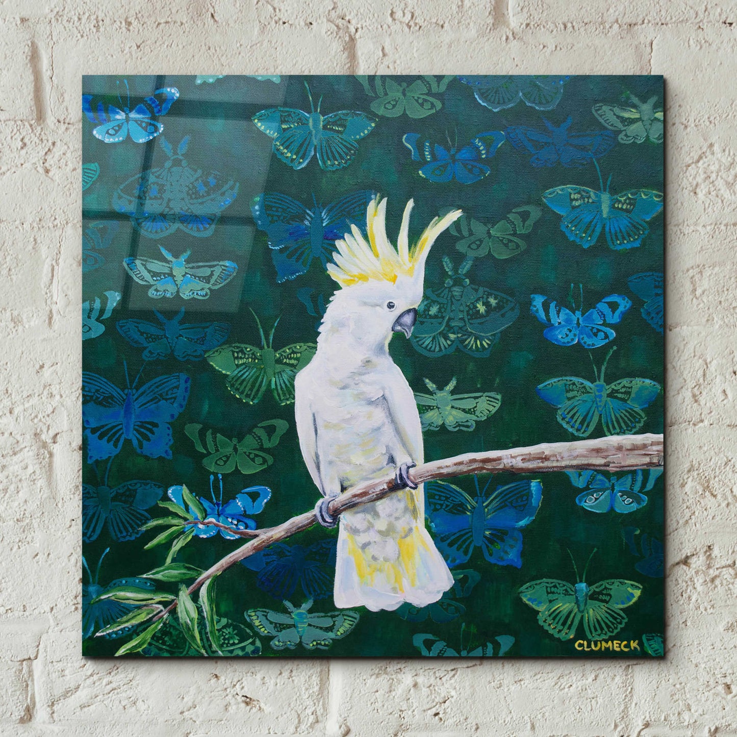 Epic Art 'Yellow Crested by Alana Clumeck Acrylic Glass Wall Art,12x12