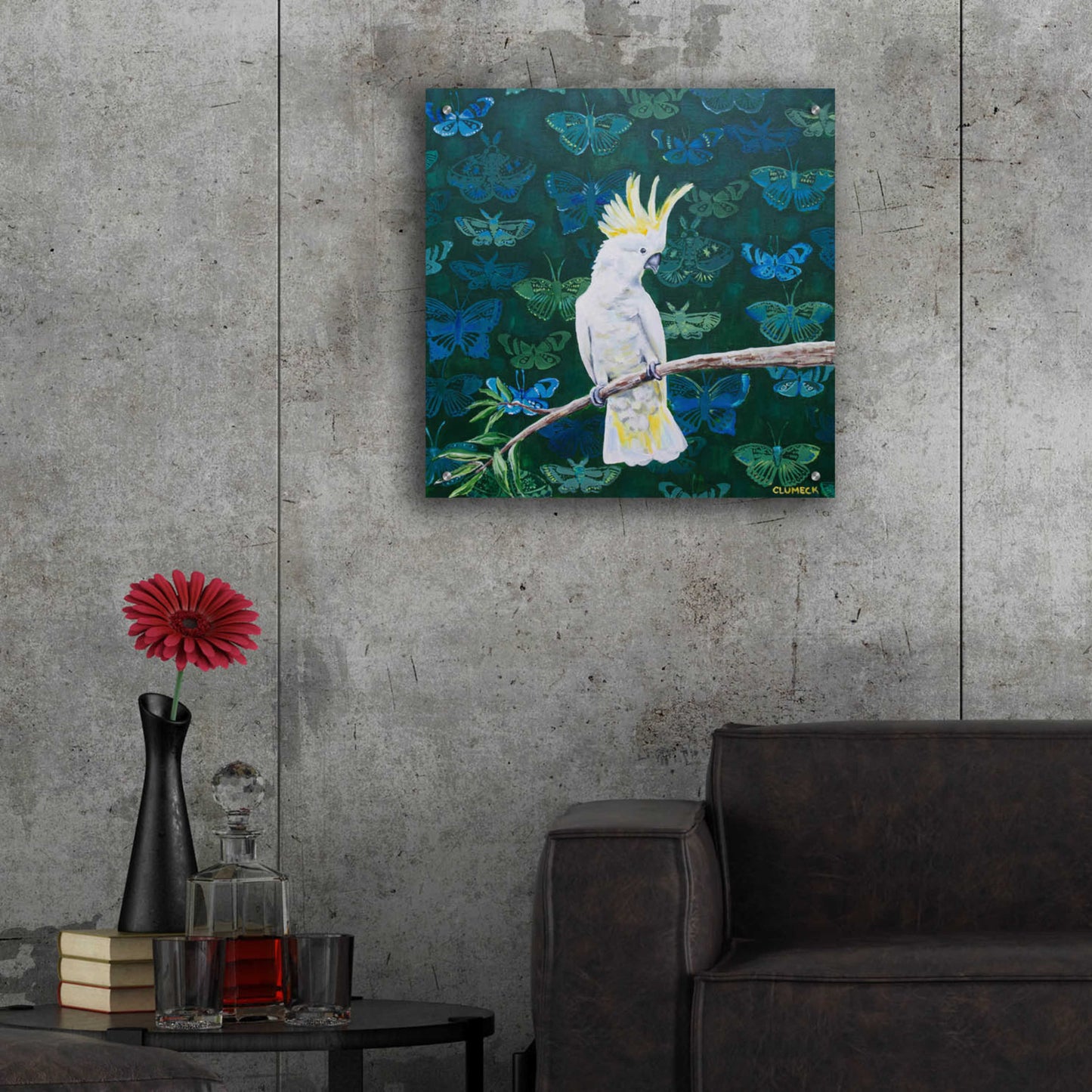 Epic Art 'Yellow Crested by Alana Clumeck Acrylic Glass Wall Art,24x24