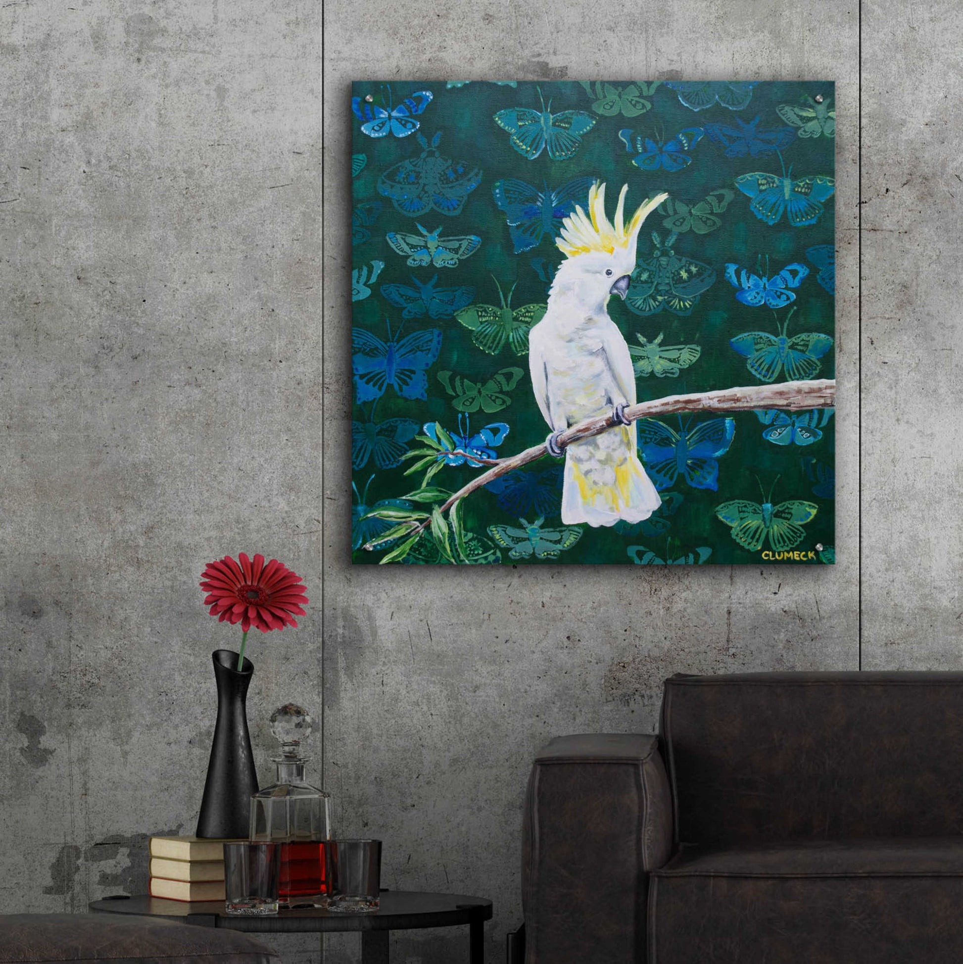 Epic Art 'Yellow Crested by Alana Clumeck Acrylic Glass Wall Art,36x36