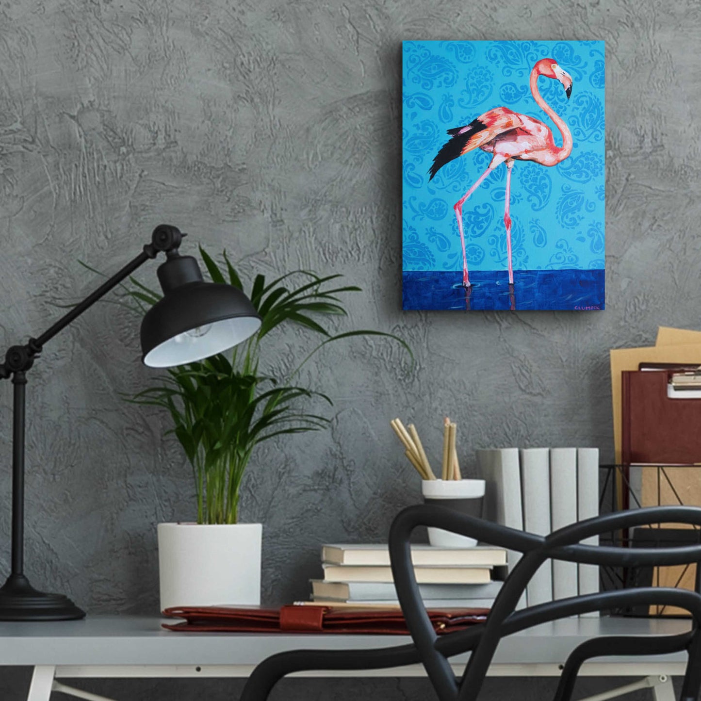 Epic Art 'Flamingo by Alana Clumeck Acrylic Glass Wall Art,12x16