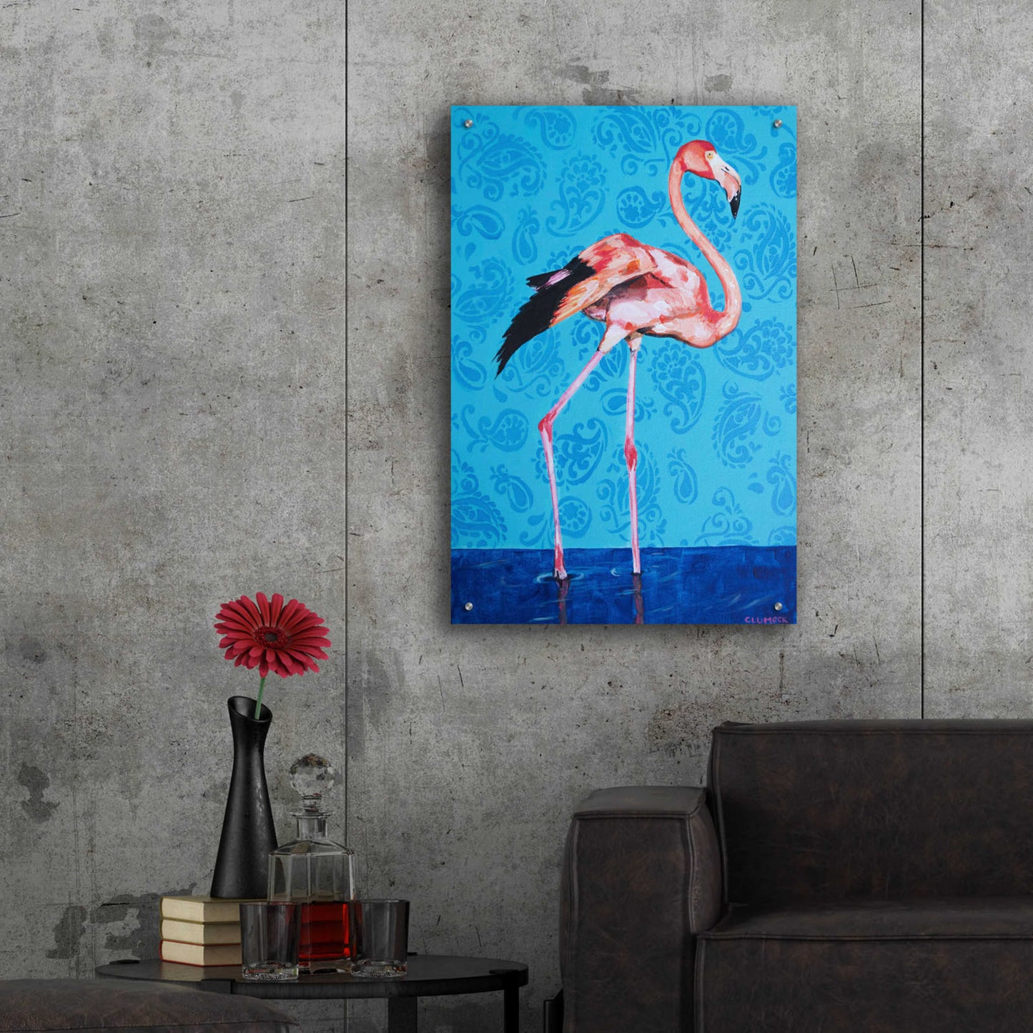 Epic Art 'Flamingo by Alana Clumeck Acrylic Glass Wall Art,24x36