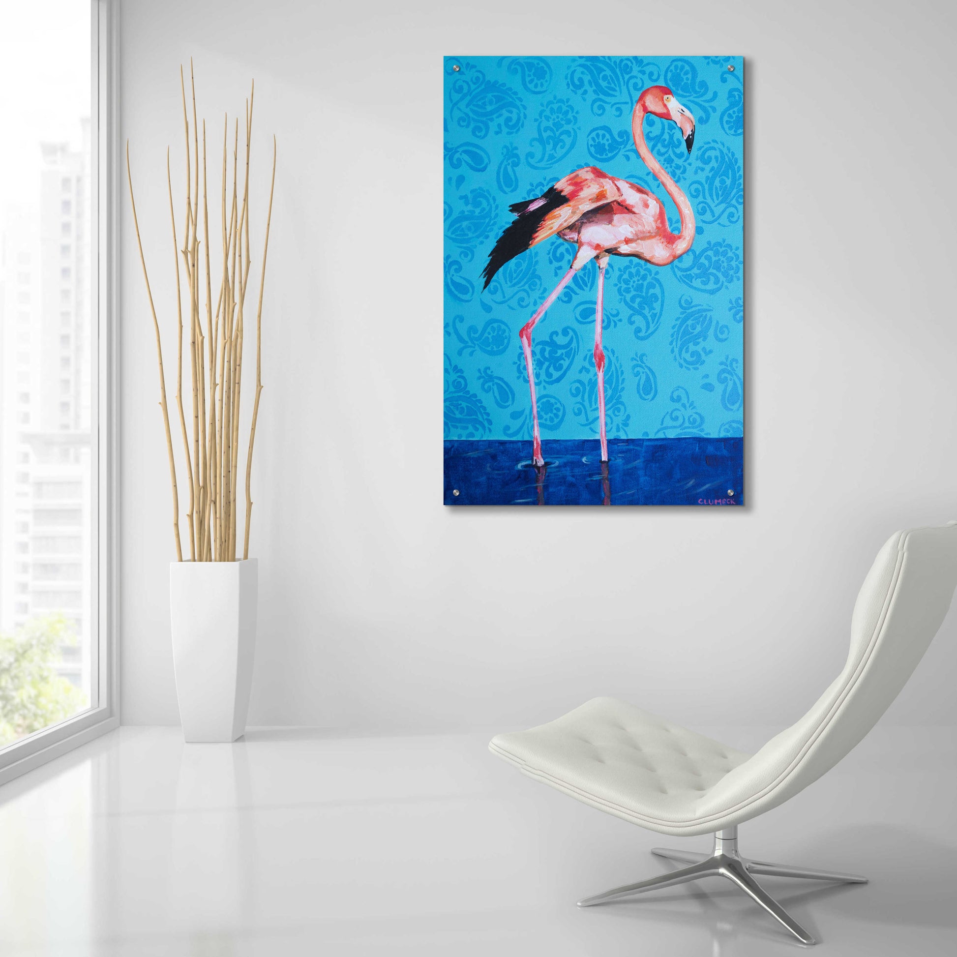 Epic Art 'Flamingo by Alana Clumeck Acrylic Glass Wall Art,24x36