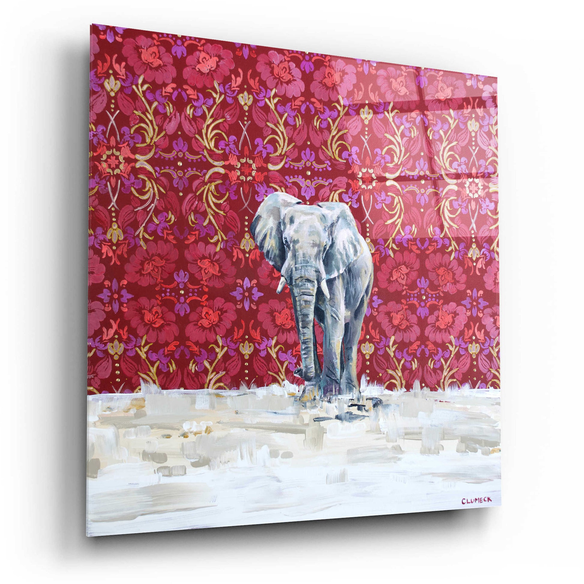 Epic Art 'Elephant by Alana Clumeck Acrylic Glass Wall Art,12x12