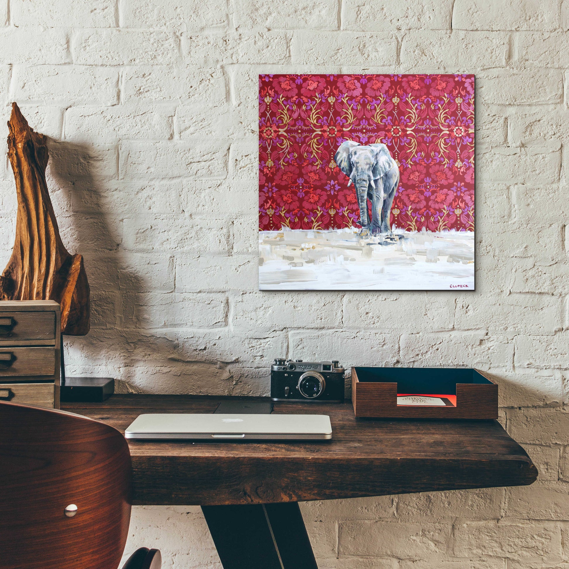 Epic Art 'Elephant by Alana Clumeck Acrylic Glass Wall Art,12x12