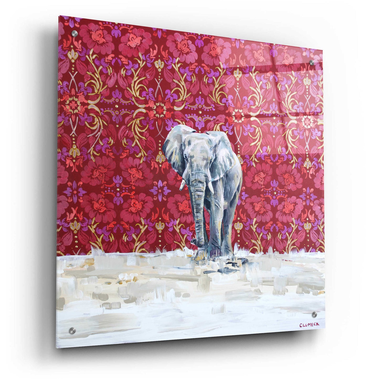 Epic Art 'Elephant by Alana Clumeck Acrylic Glass Wall Art,24x24