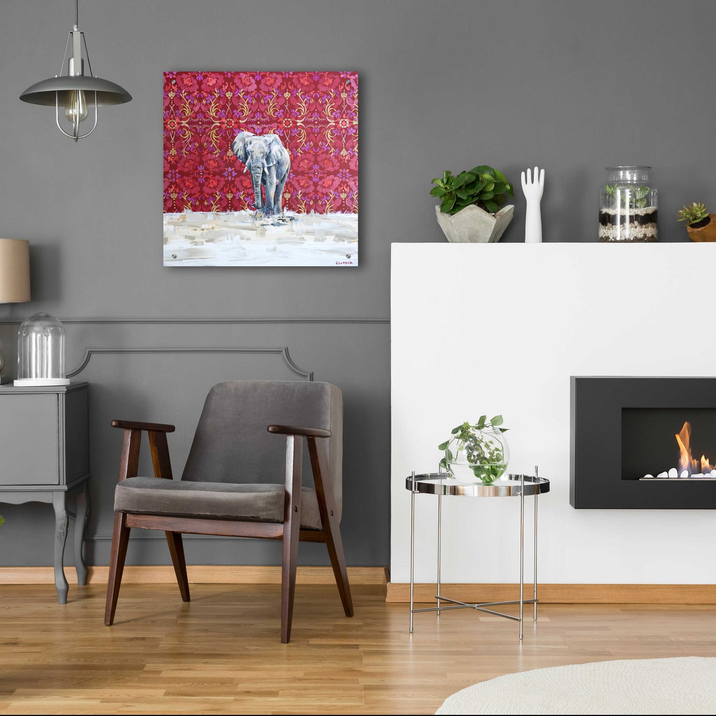 Epic Art 'Elephant by Alana Clumeck Acrylic Glass Wall Art,24x24