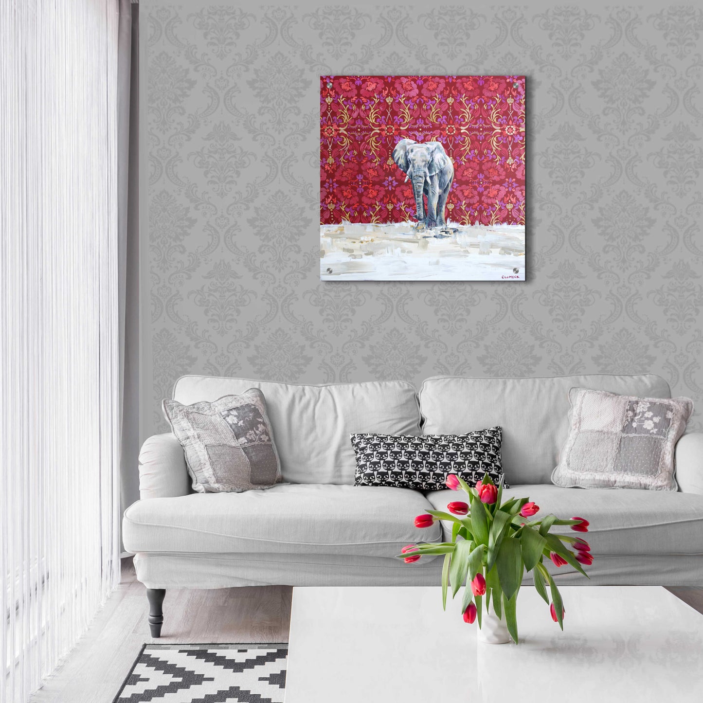 Epic Art 'Elephant by Alana Clumeck Acrylic Glass Wall Art,24x24