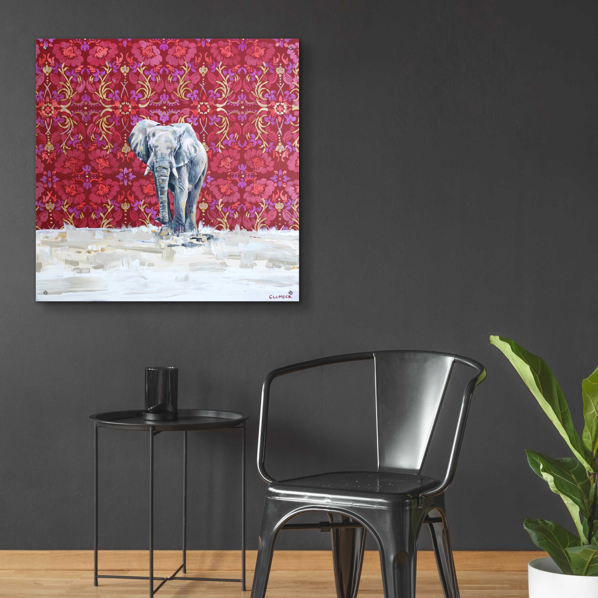 Epic Art 'Elephant by Alana Clumeck Acrylic Glass Wall Art,36x36