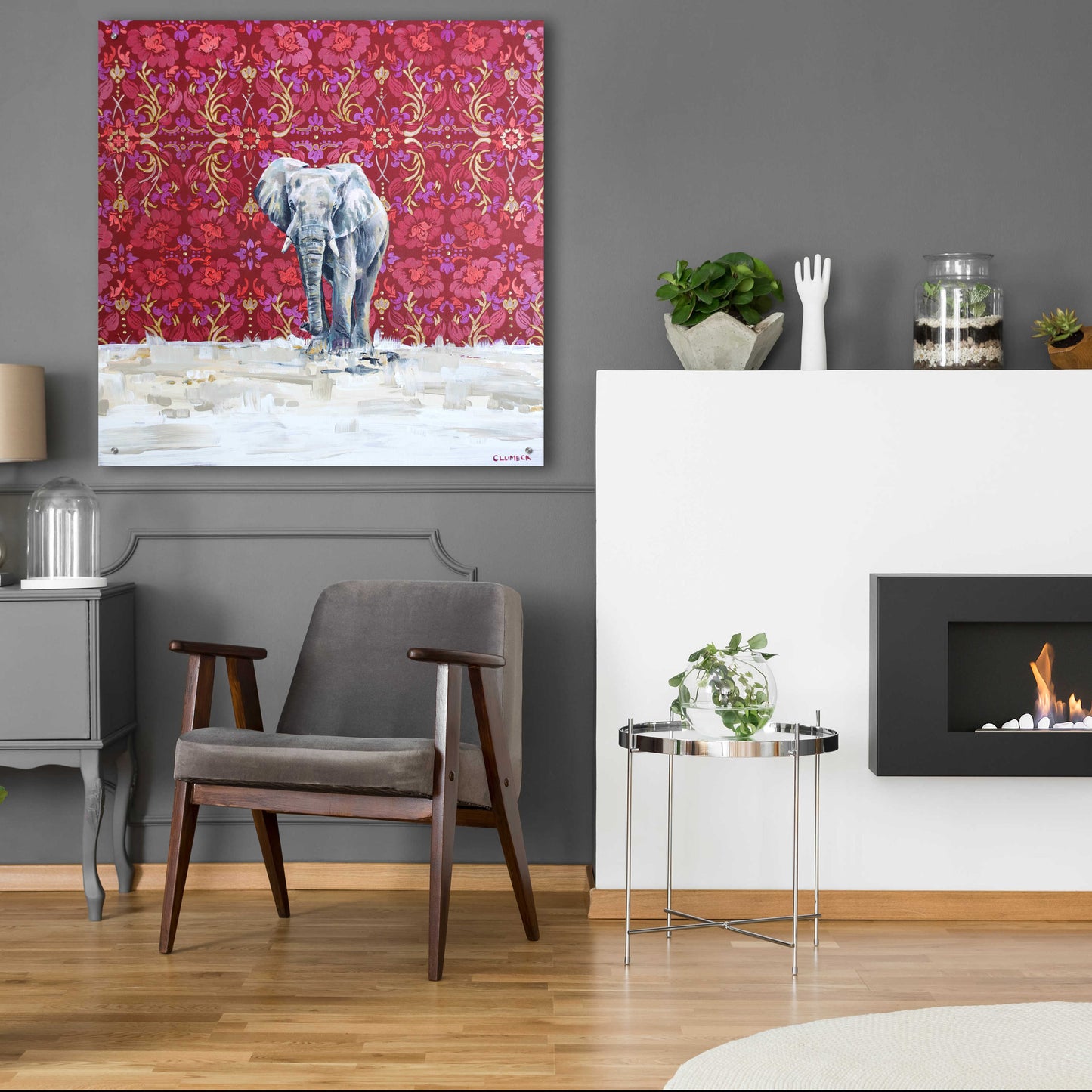 Epic Art 'Elephant by Alana Clumeck Acrylic Glass Wall Art,36x36