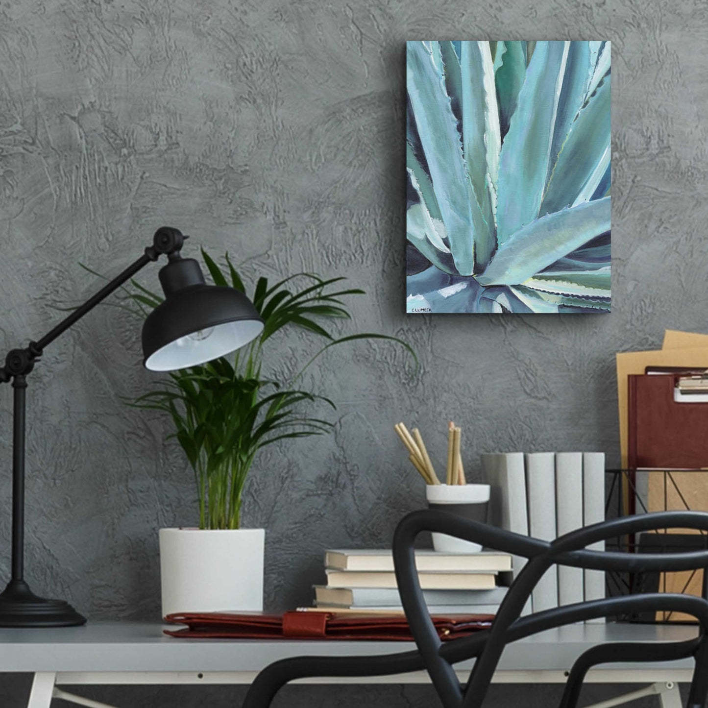 Epic Art 'Blue Agave by Alana Clumeck Acrylic Glass Wall Art,12x16