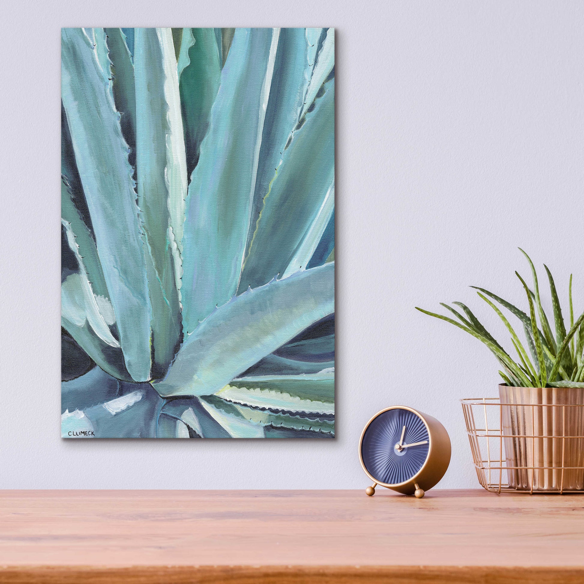 Epic Art 'Blue Agave by Alana Clumeck Acrylic Glass Wall Art,12x16