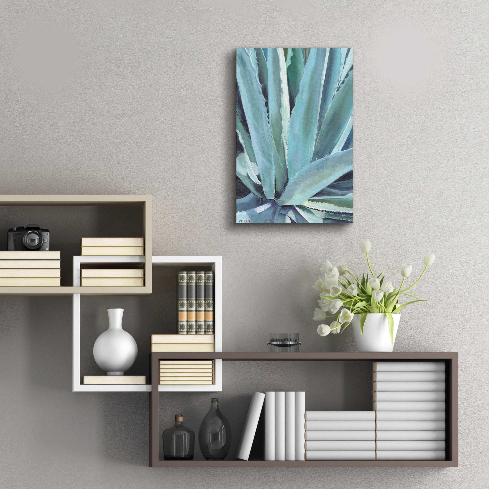 Epic Art 'Blue Agave by Alana Clumeck Acrylic Glass Wall Art,16x24