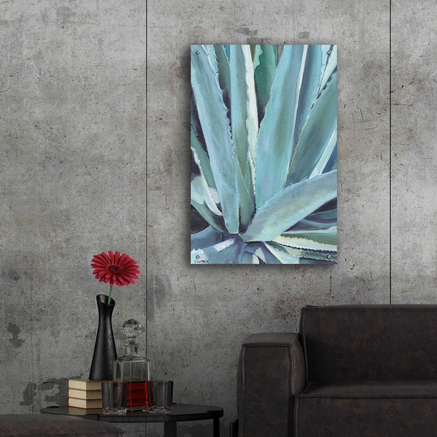 Epic Art 'Blue Agave by Alana Clumeck Acrylic Glass Wall Art,24x36