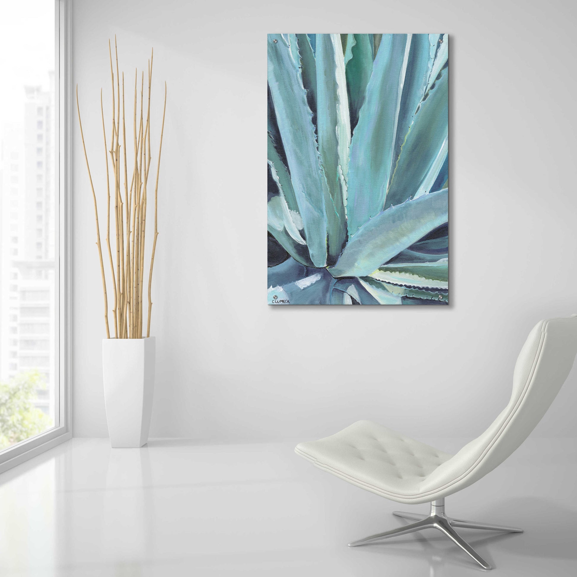 Epic Art 'Blue Agave by Alana Clumeck Acrylic Glass Wall Art,24x36