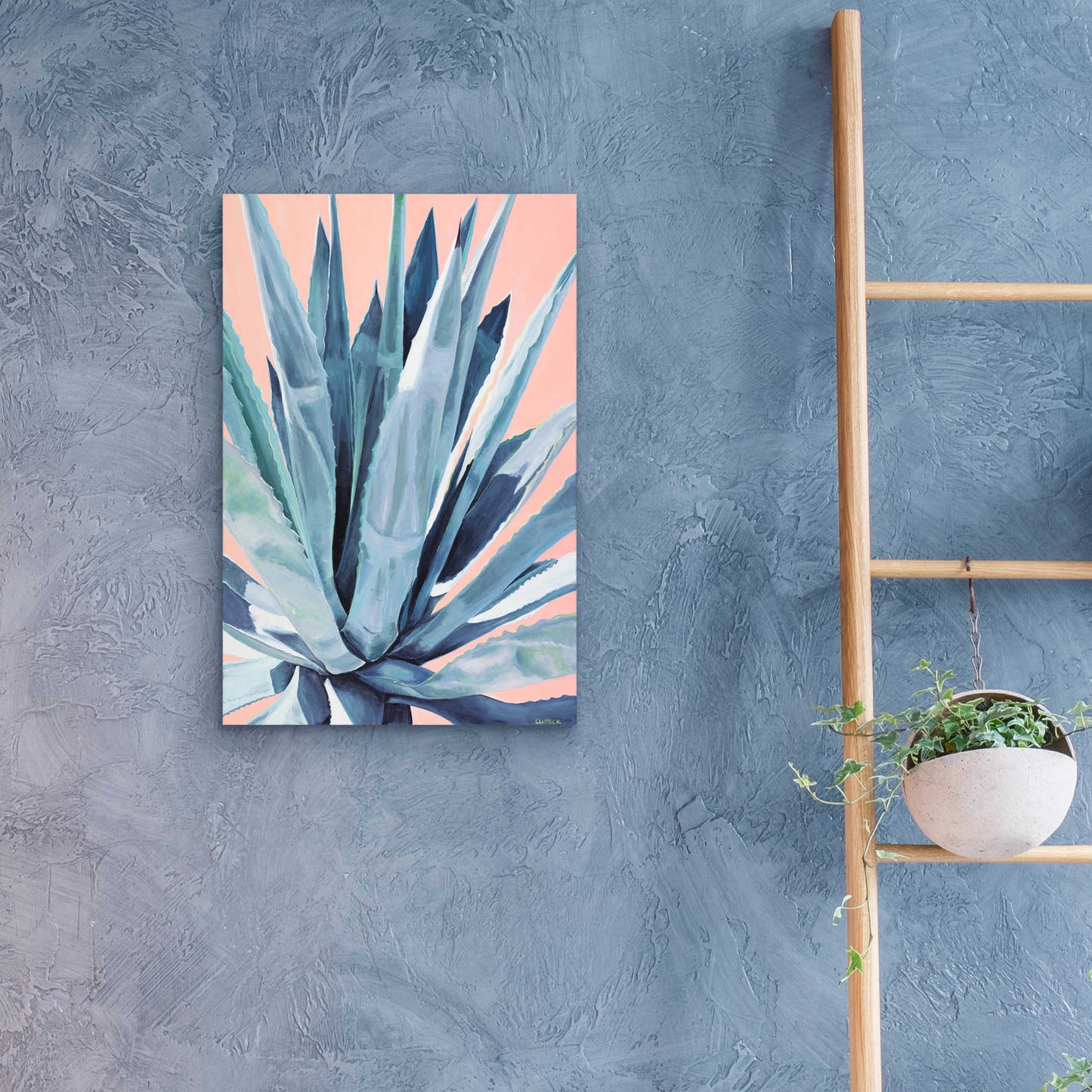 Epic Art 'Agave With Coral by Alana Clumeck Acrylic Glass Wall Art,16x24