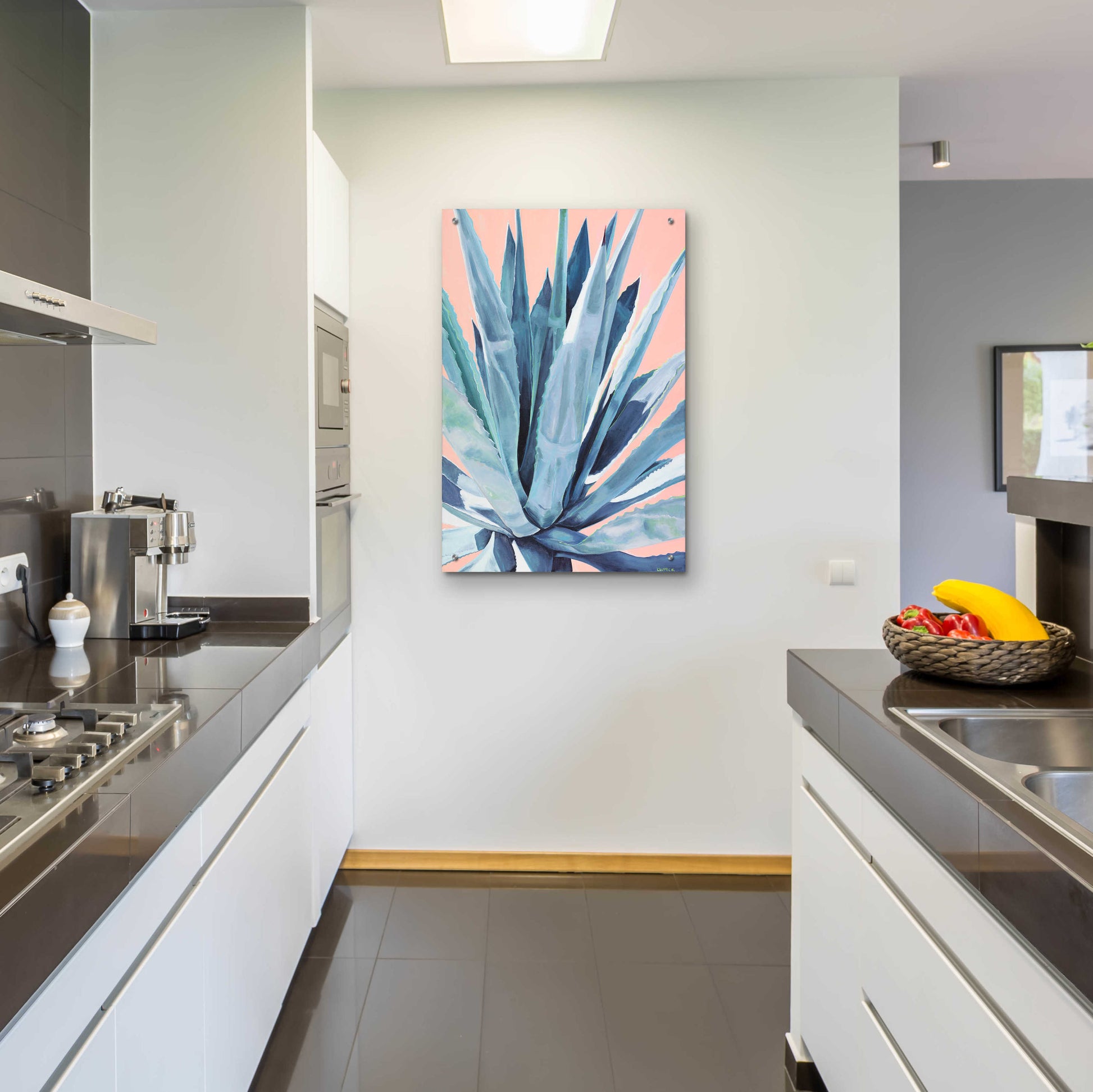 Epic Art 'Agave With Coral by Alana Clumeck Acrylic Glass Wall Art,24x36