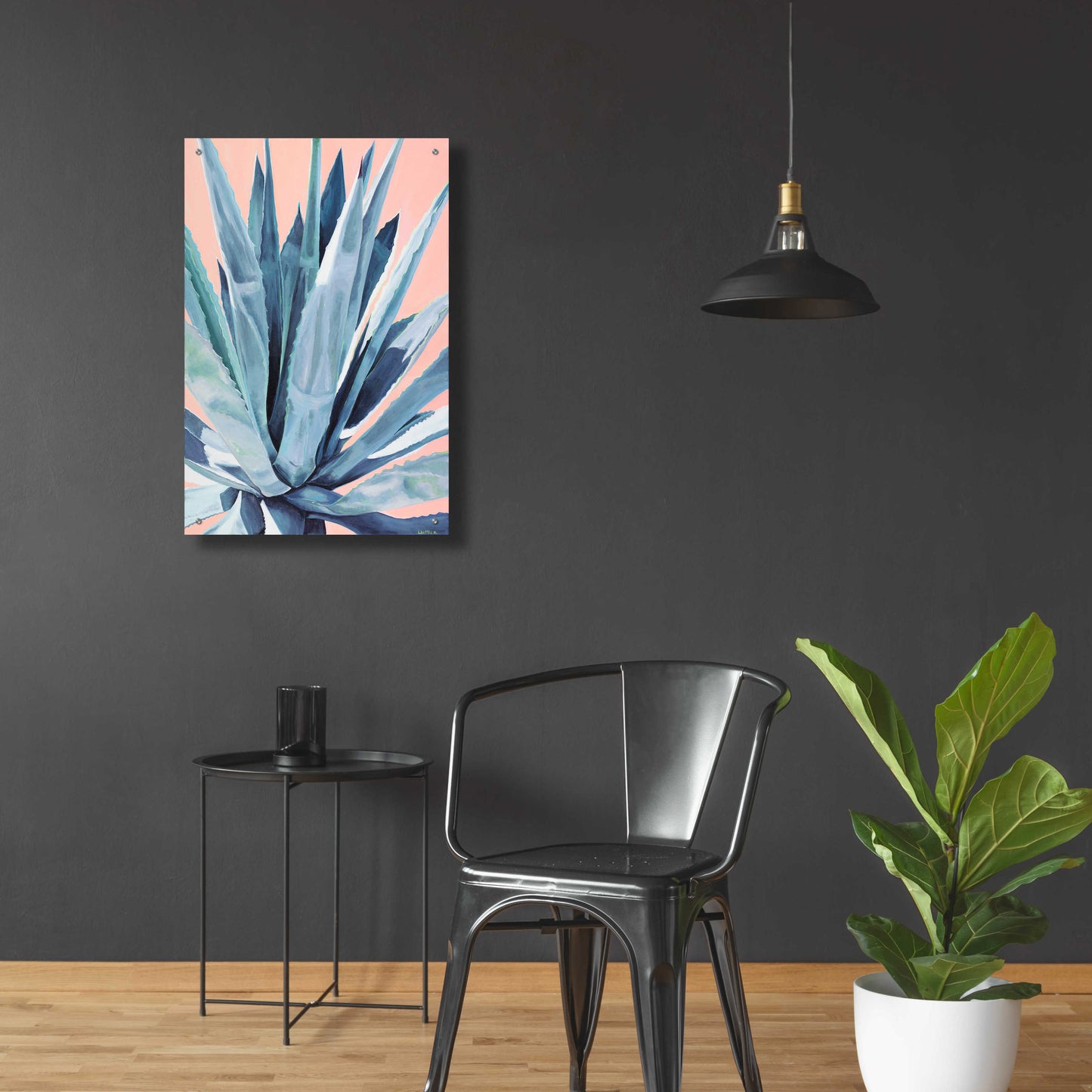 Epic Art 'Agave With Coral by Alana Clumeck Acrylic Glass Wall Art,24x36