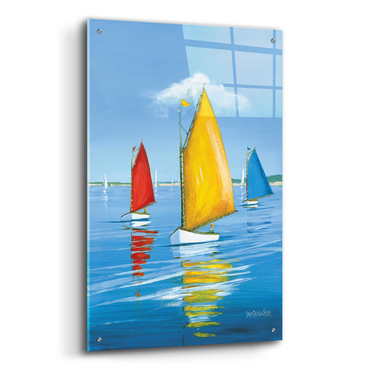 Epic Art  'Newport Regatta'  by Sally Caldwell Fisher, Acrylic Glass Wall Art,24x36