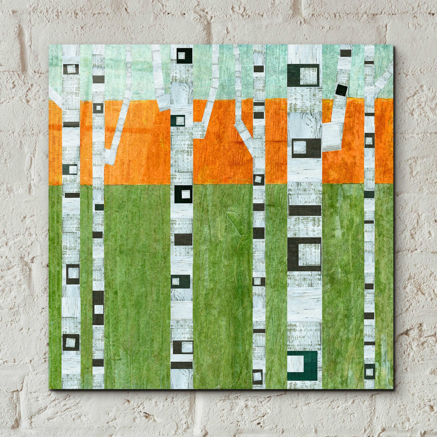 Epic Art 'Spring Birches' by Michelle Calkins, Acrylic Glass Wall Art,12x12