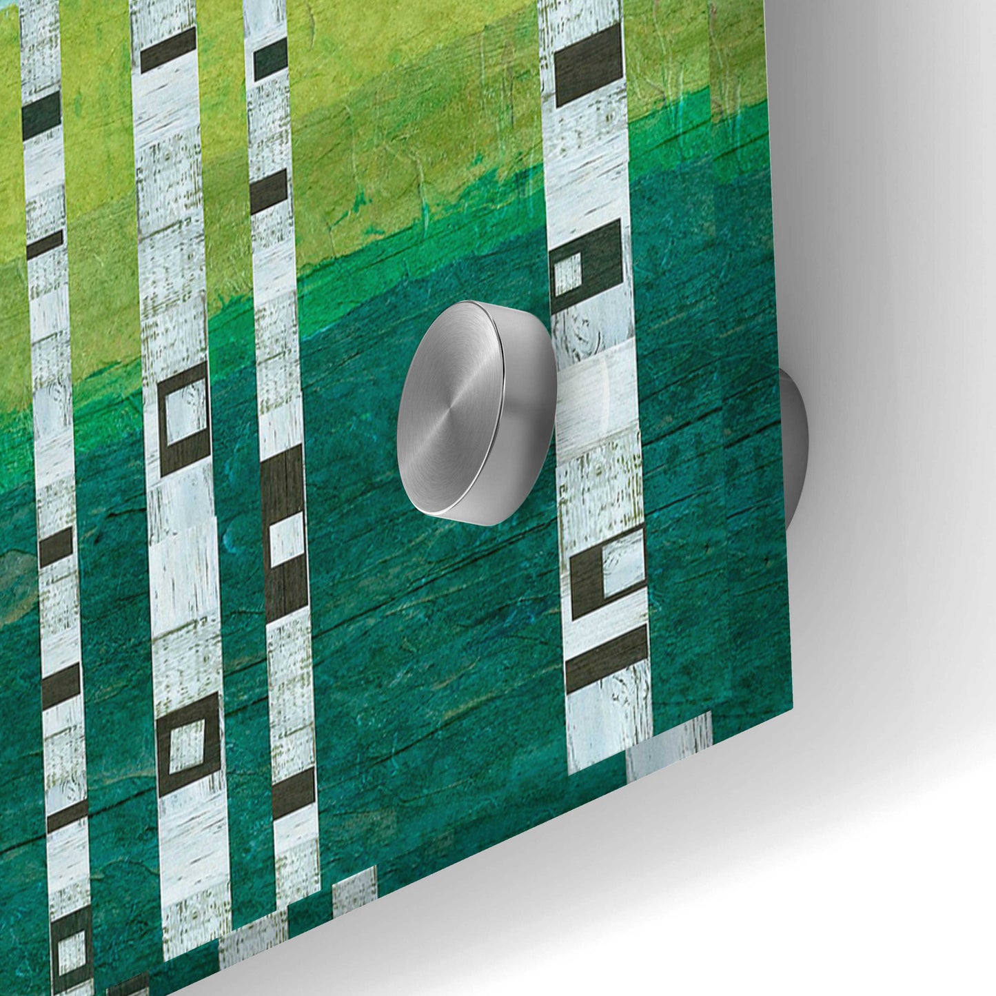 Epic Art 'Birches at the Beach' by Michelle Calkins, Acrylic Glass Wall Art,36x12