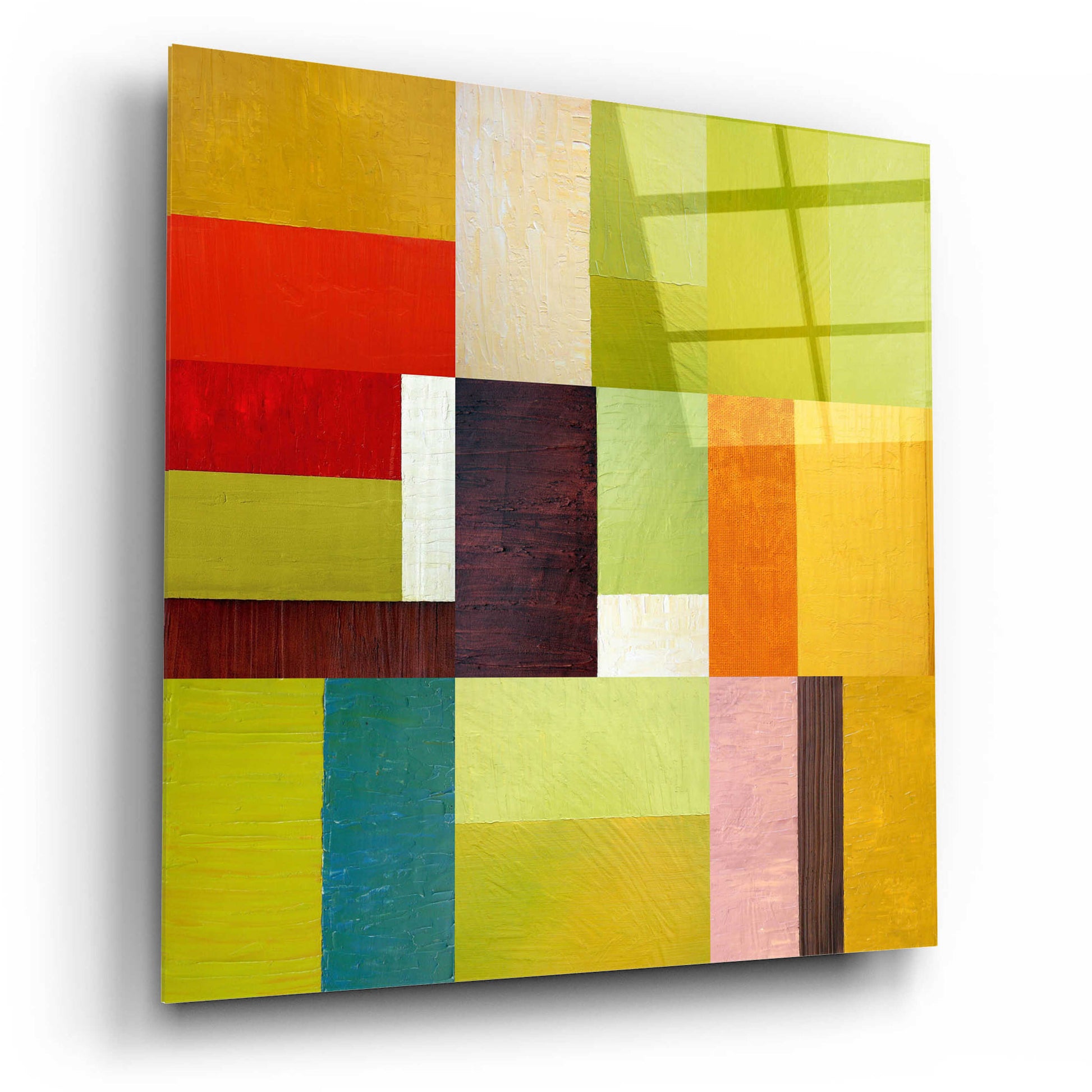 Epic Art 'Color Study Abstract 2' by Michelle Calkins, Acrylic Glass Wall Art,12x12