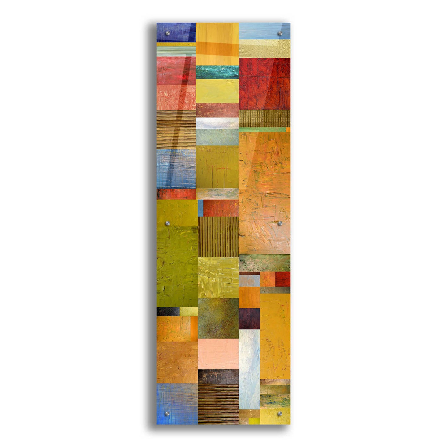 Epic Art 'Color Panels with Blue Sky' by Michelle Calkins, Acrylic Glass Wall Art,16x48