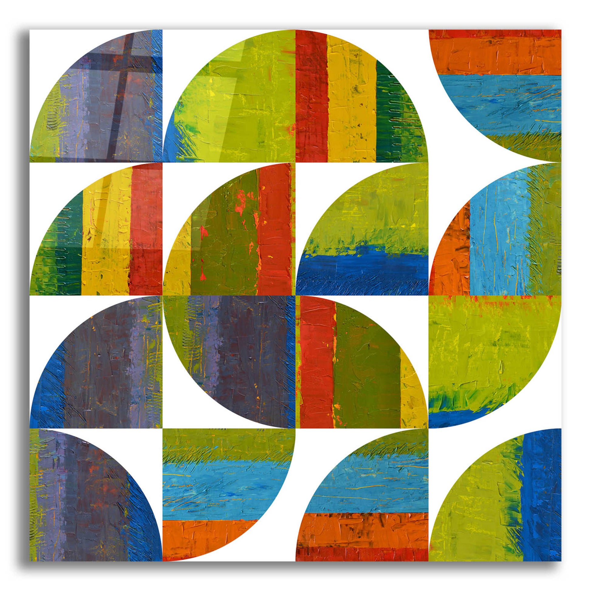 Epic Art 'Quarter Rounds 2.0' by Michelle Calkins, Acrylic Glass Wall Art,12x12