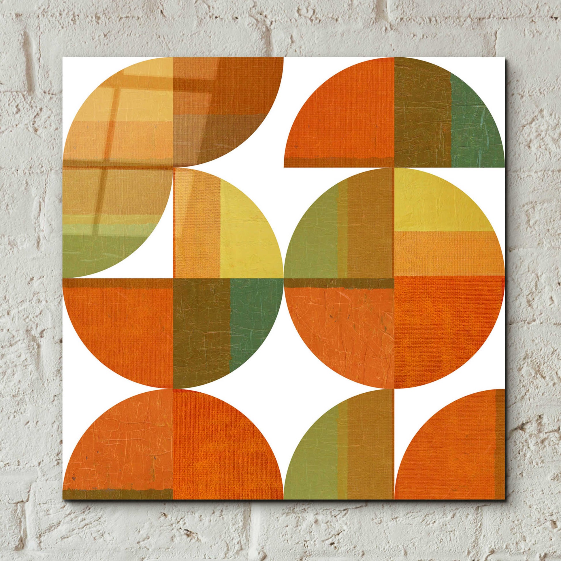 Epic Art 'Four Suns Quartered' by Michelle Calkins, Acrylic Glass Wall Art,12x12