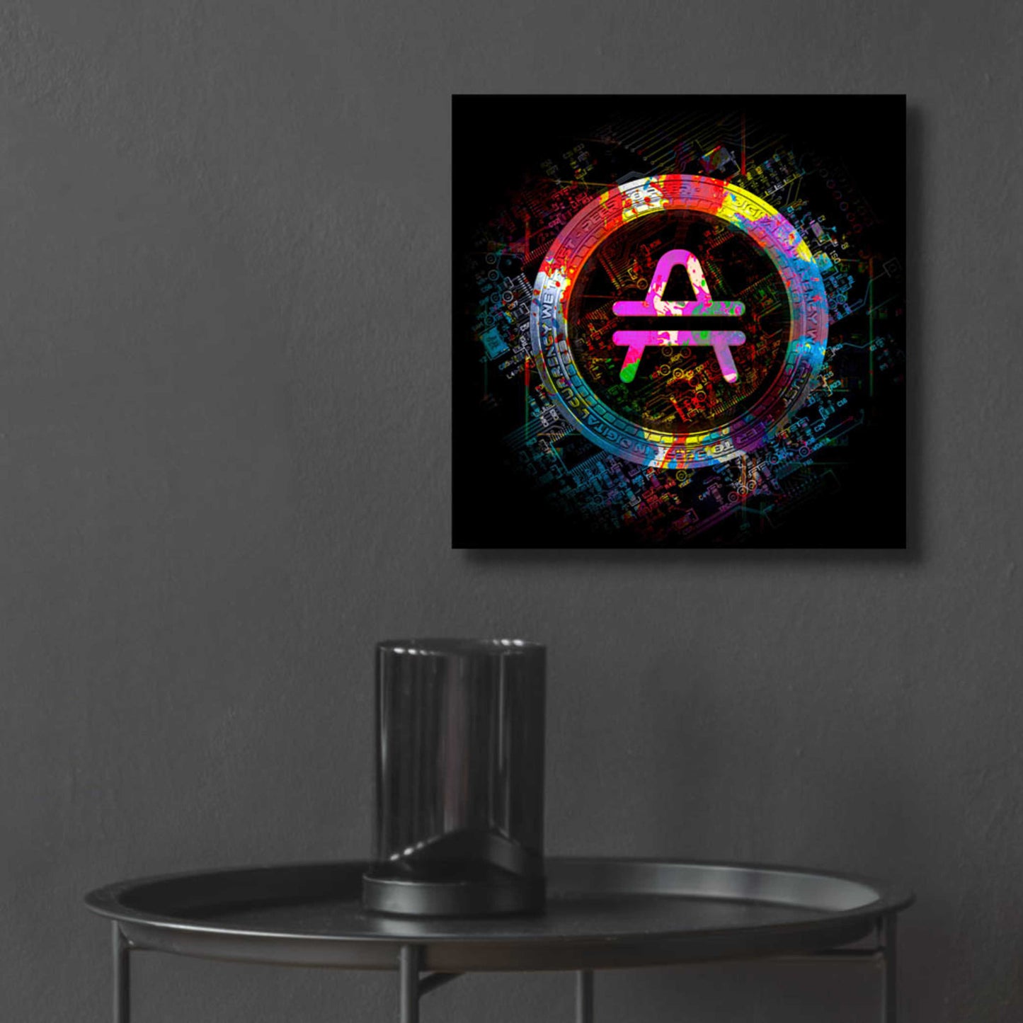 Epic Art 'Amp Crypto Power' by Epic Portfolio Acrylic Glass Wall Art,12x12