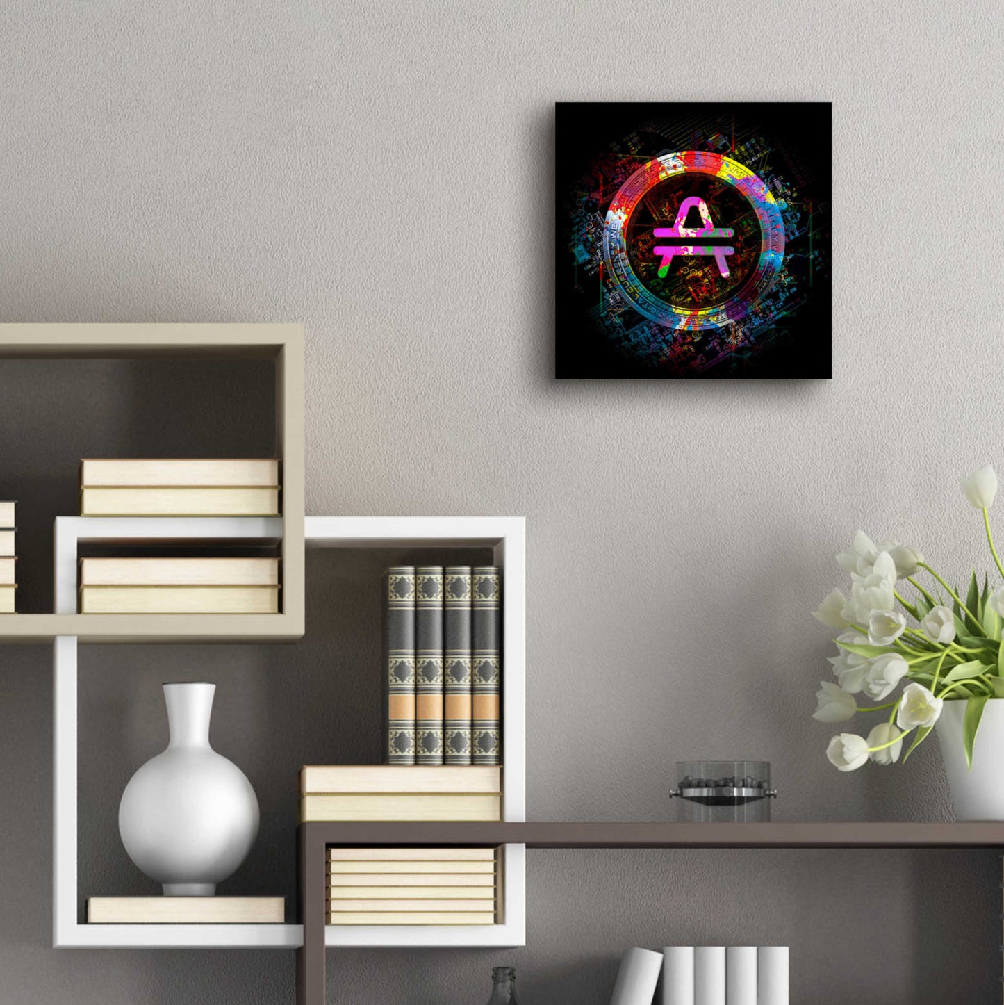 Epic Art 'Amp Crypto Power' by Epic Portfolio Acrylic Glass Wall Art,12x12