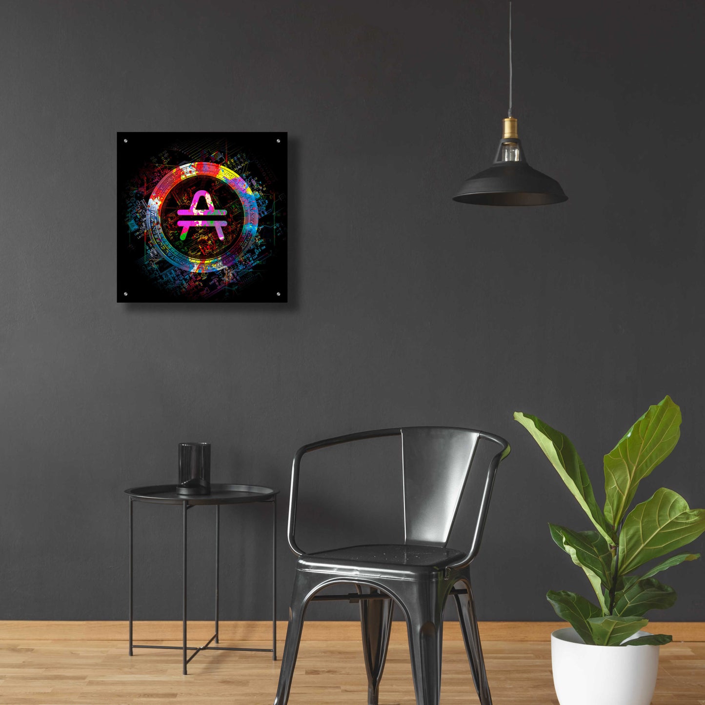 Epic Art 'Amp Crypto Power' by Epic Portfolio Acrylic Glass Wall Art,24x24