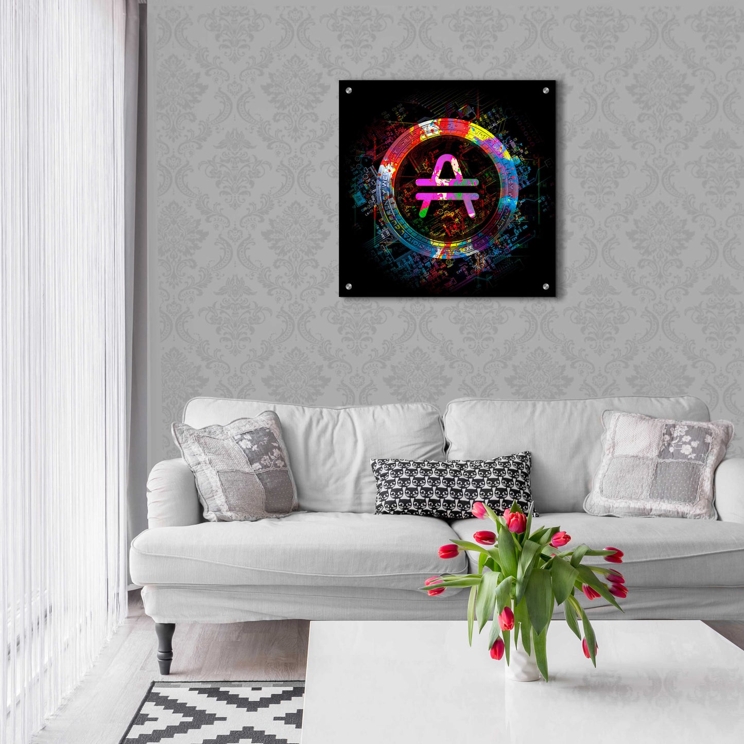 Epic Art 'Amp Crypto Power' by Epic Portfolio Acrylic Glass Wall Art,24x24