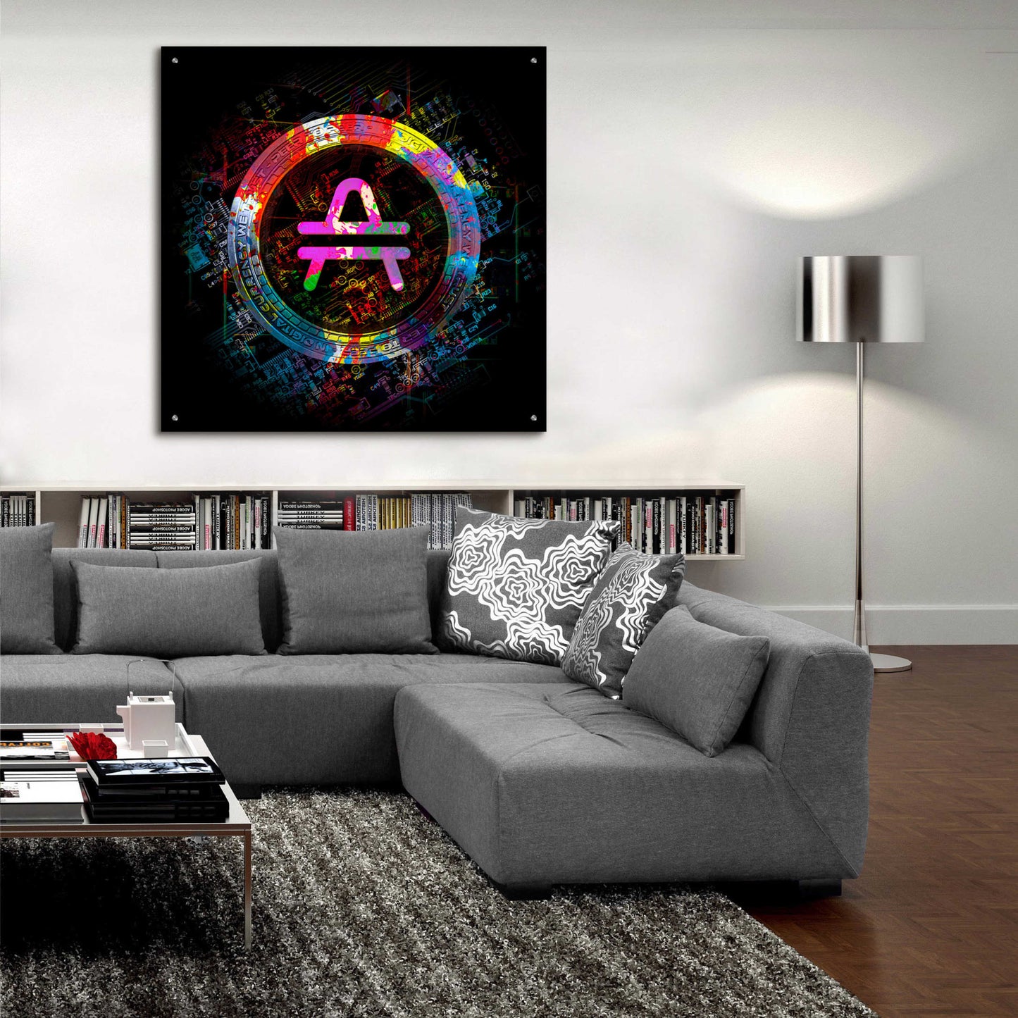 Epic Art 'Amp Crypto Power' by Epic Portfolio Acrylic Glass Wall Art,36x36