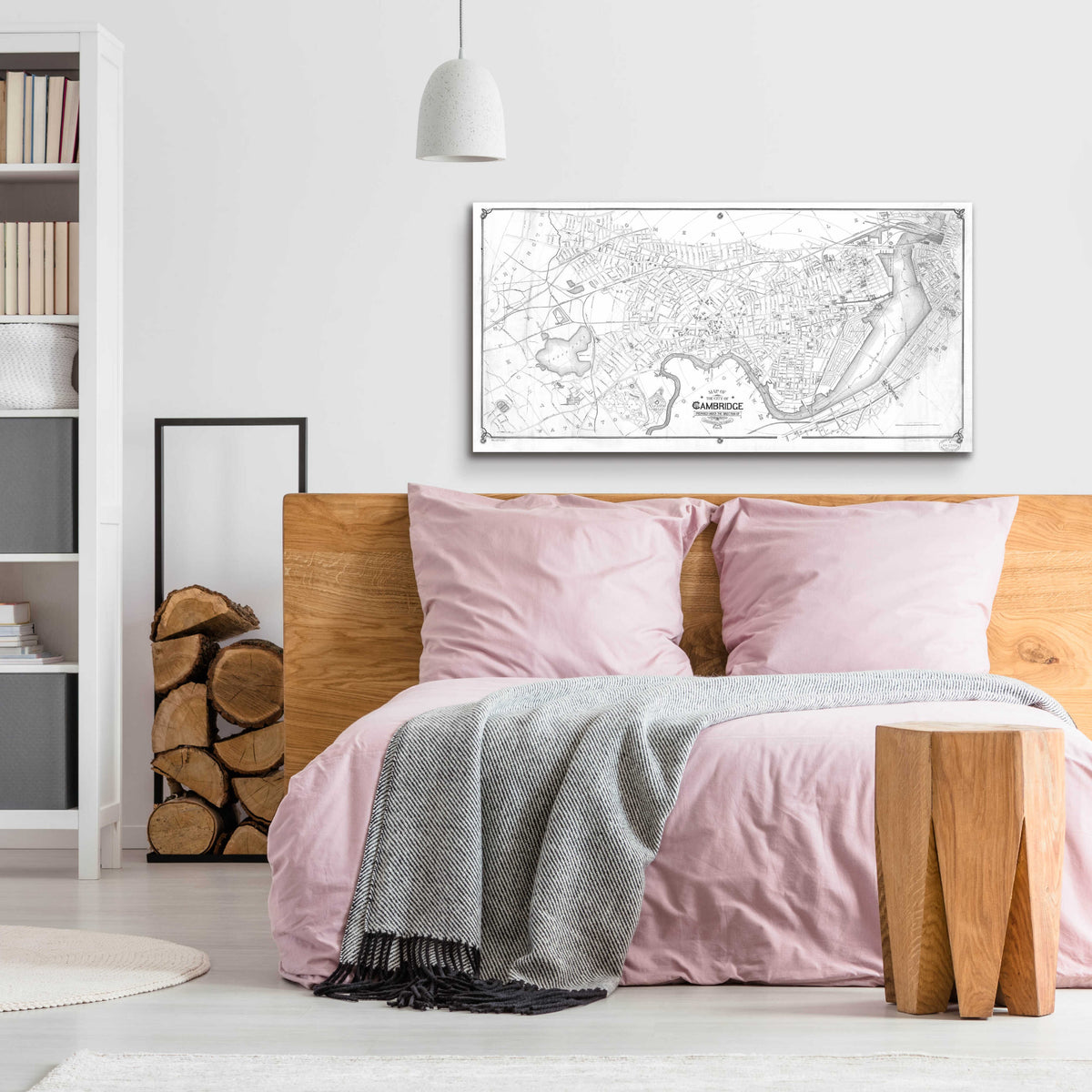 Epic Art 'Map of Cambridge 1894' by  Portfolio, Acrylic Glass Wall Art,48x24