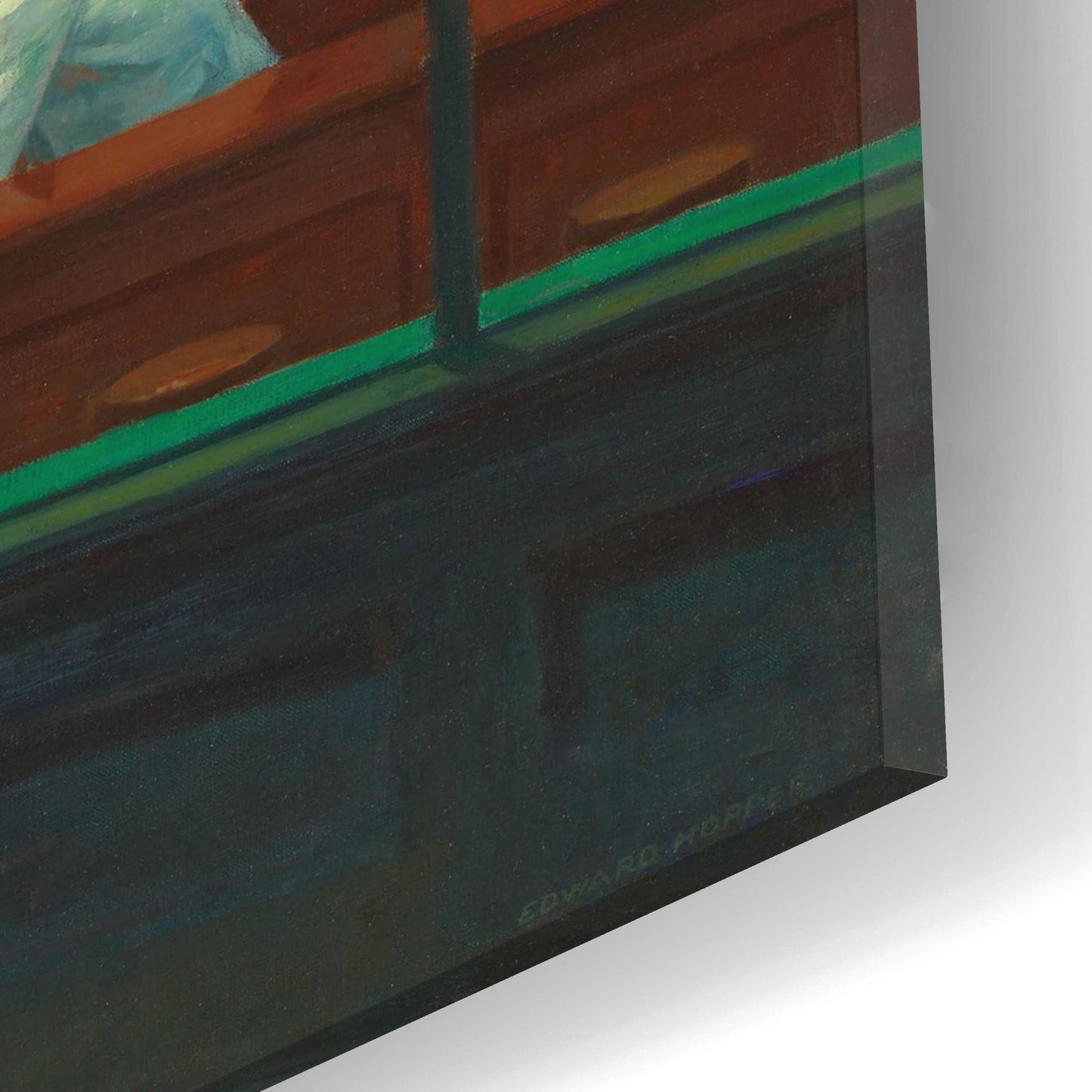 Epic Art 'Nighthawks, 1942' by Edward Hopper, Acrylic Glass Wall Art,24x12