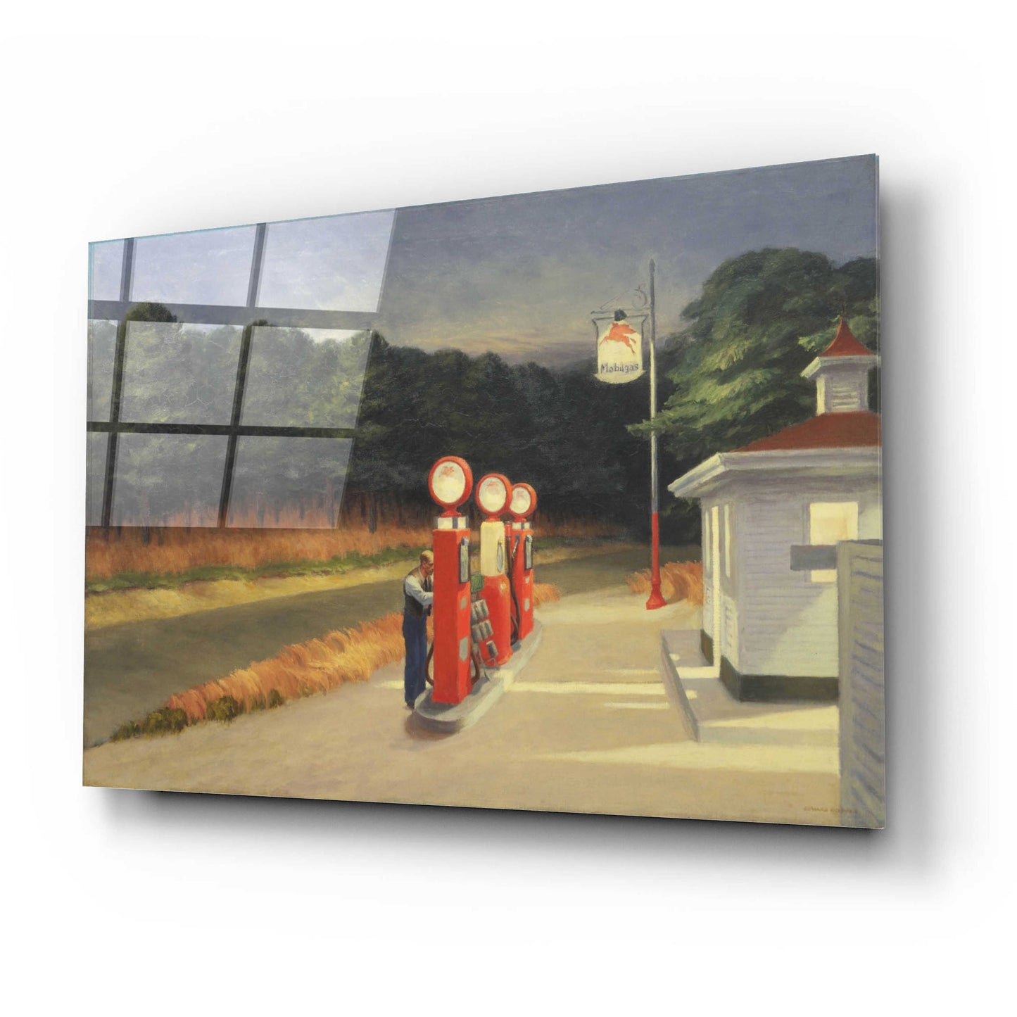 Epic Art 'Gas, 1940' by Edward Hopper, Acrylic Glass Wall Art,24x16